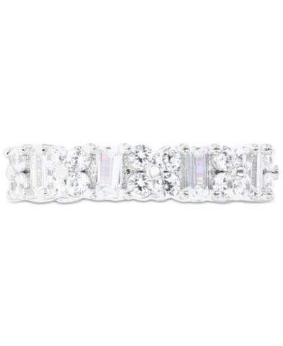 Помолное кольцо Eternity Band из Cubic Zirconia Round & Baguette в Sterling Silver