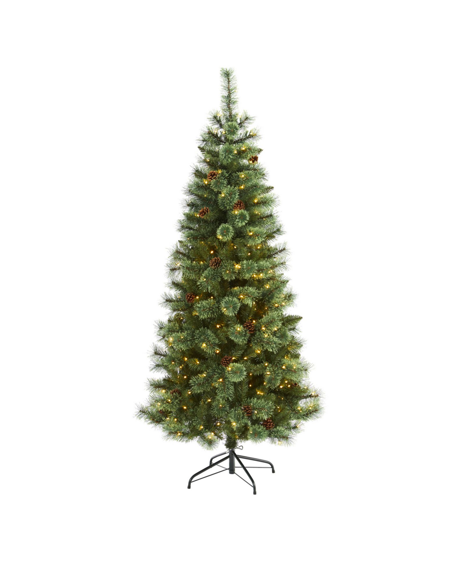 Искусственная ель White Mountain Pine с огнями и шишками, 72"