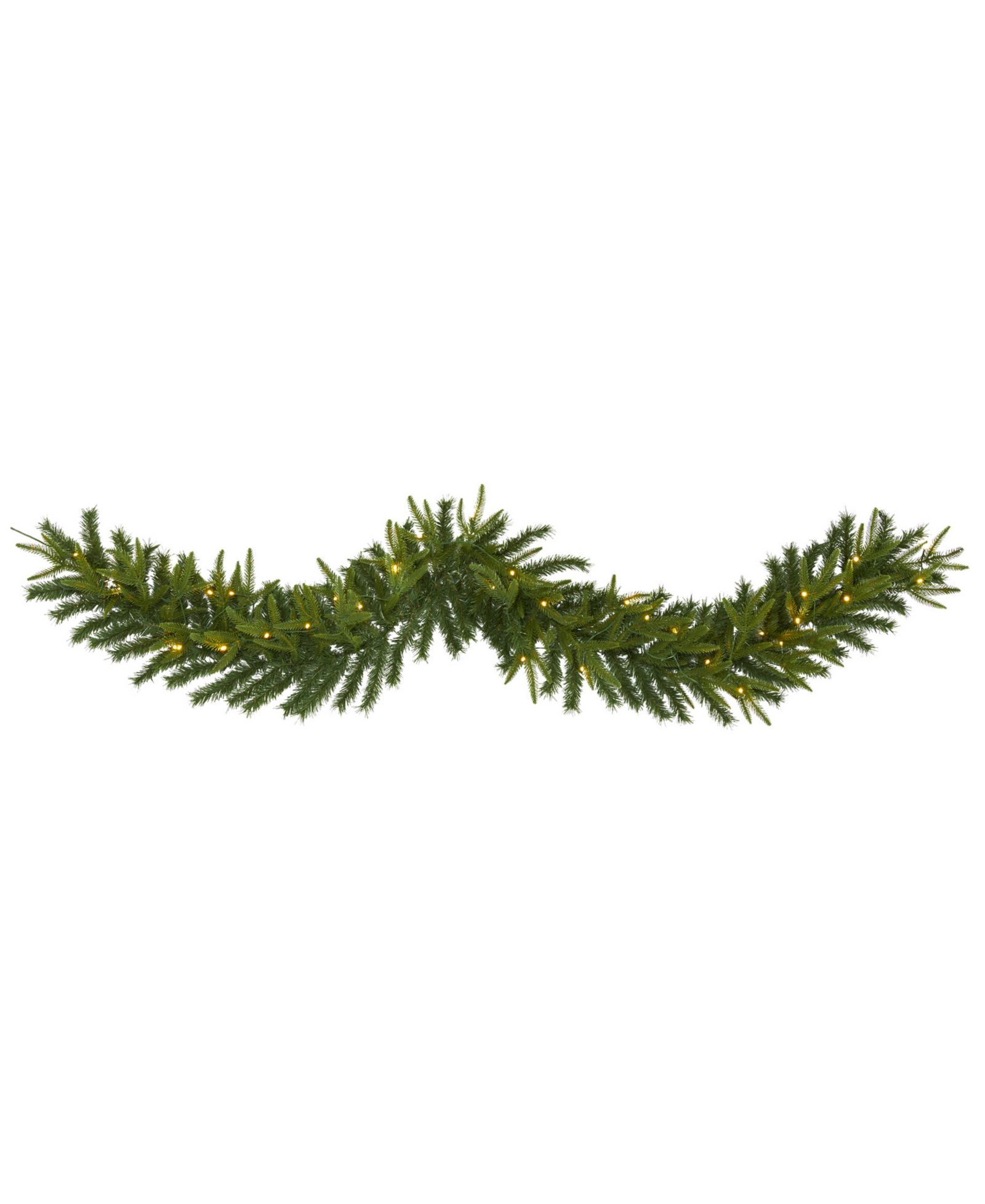 Nearly Natural искусственная рождественская гирлянда из сосны с гирляндой, 72"
