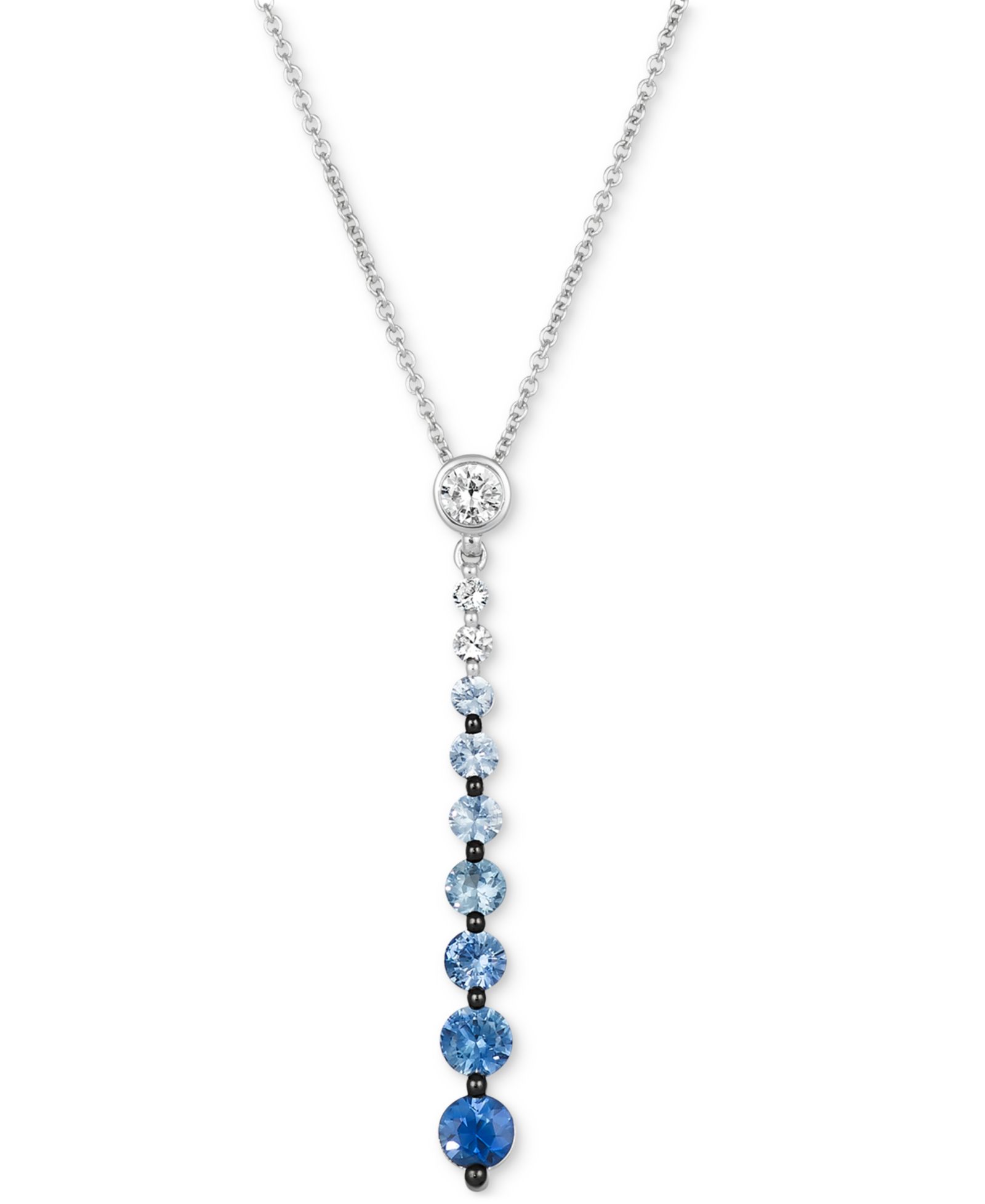 Колье-лариат Le Vian® Denim Ombré & White Sapphire, 20" в 14k White Gold