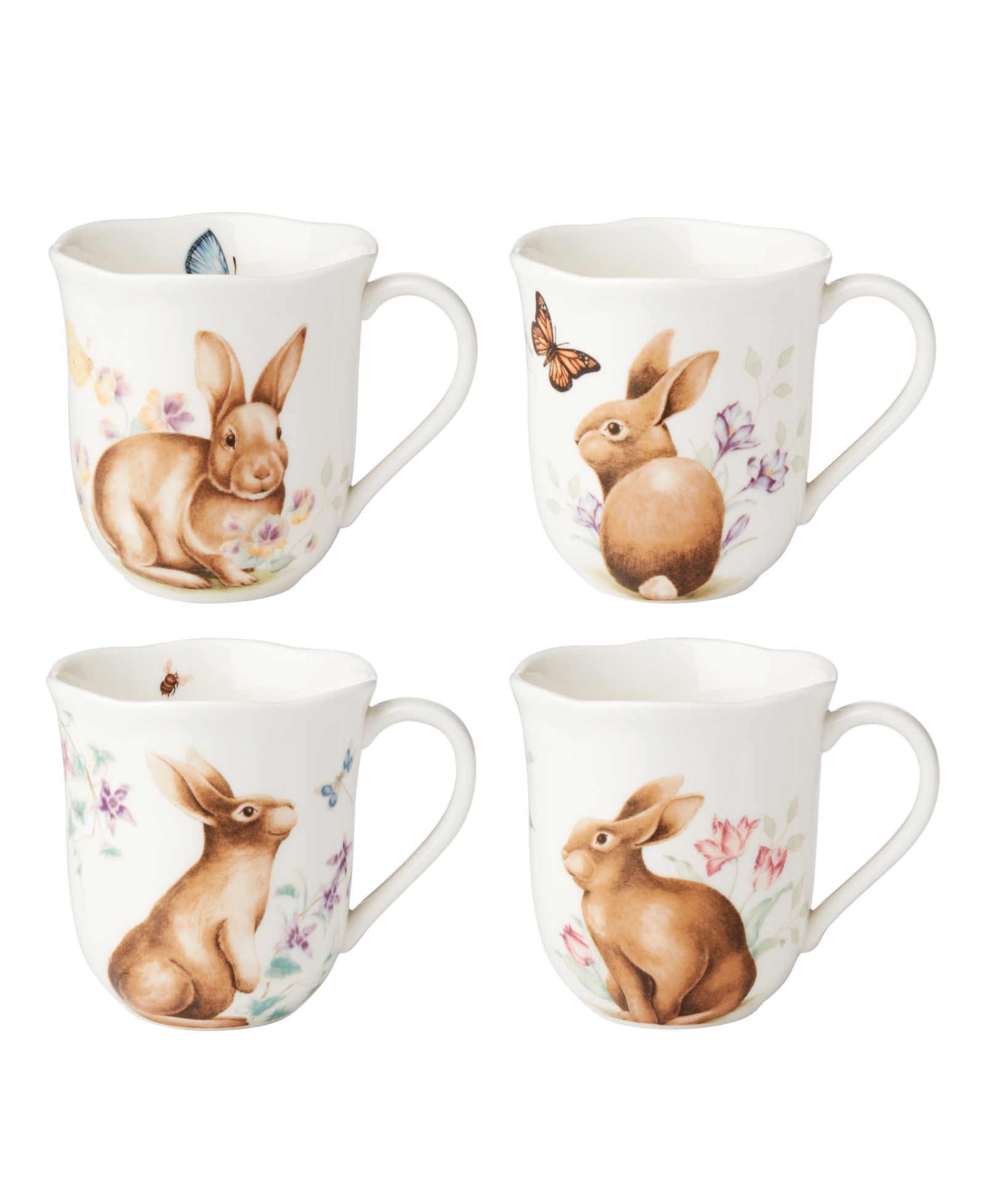 Lenox Набор кружек Butterfly Meadow Bunny, 4 шт