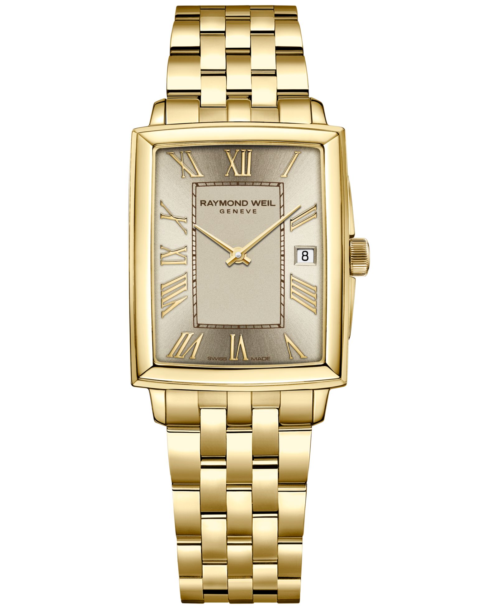 Женские часы Raymond Weil Swiss Toccata Gold PVD Stainless Steel Bracelet, 22.6x28.1mm