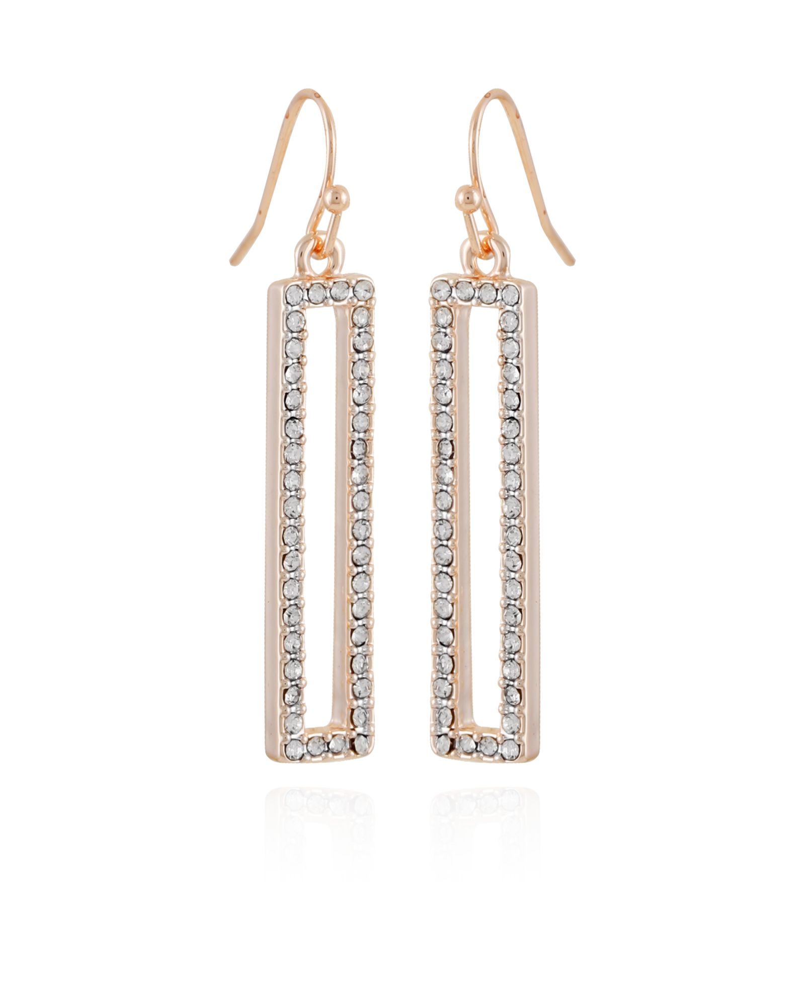 T Tahari Pave прямоугольные линейные серьги
