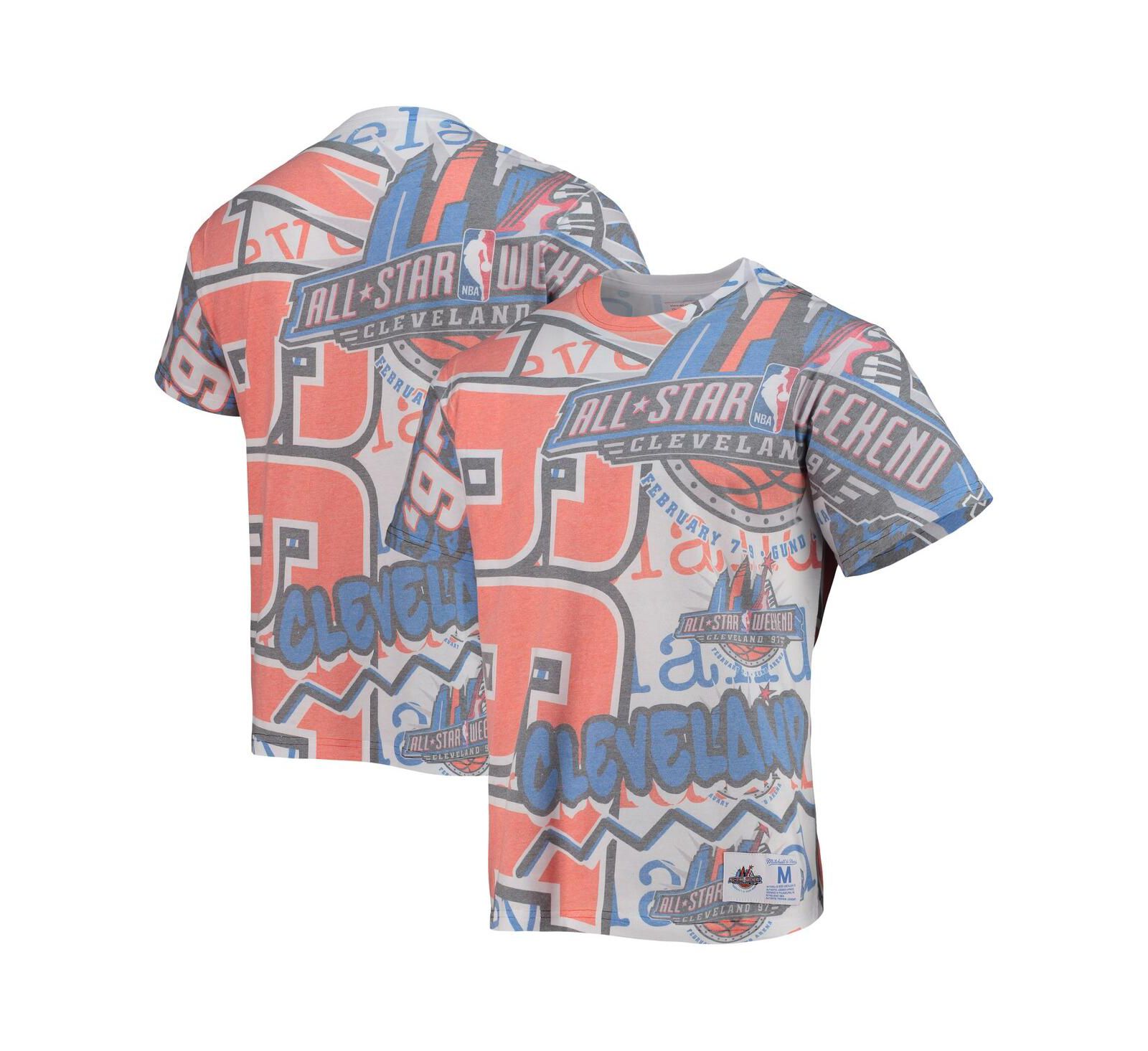 Мужская футболка Mitchell & Ness White 1997 NBA All-Star Game Hardwood Classics Jumbotron