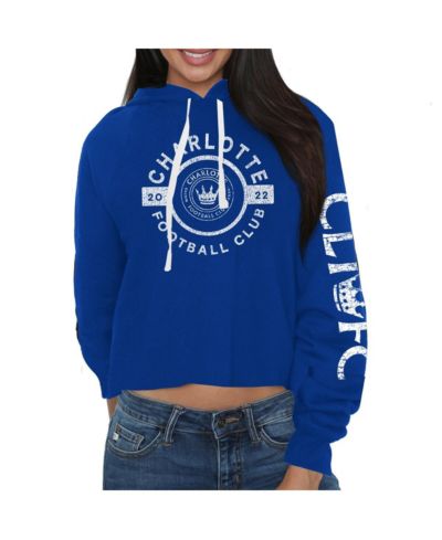 Женский укороченный худи-пуловер Original Retro Brand Blue Charlotte FC