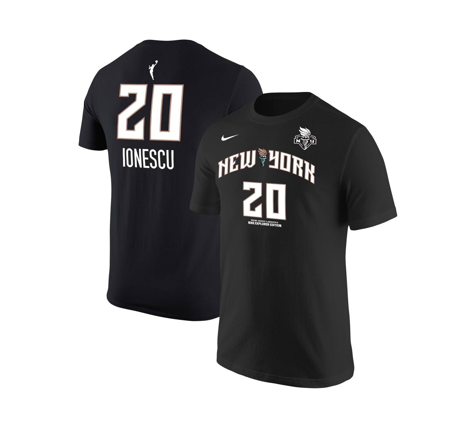 Men's Nike Sabrina Ionescu Black New York Liberty Explorer Edition Name and Number T-shirt