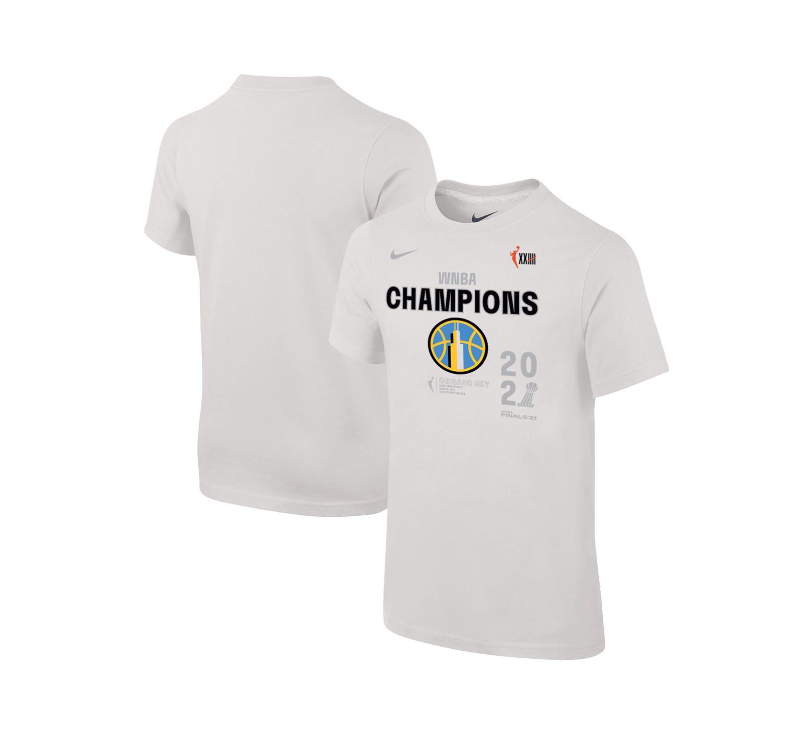 Nike мужская белая футболка Chicago Sky 2021 WNBA Finals Champions