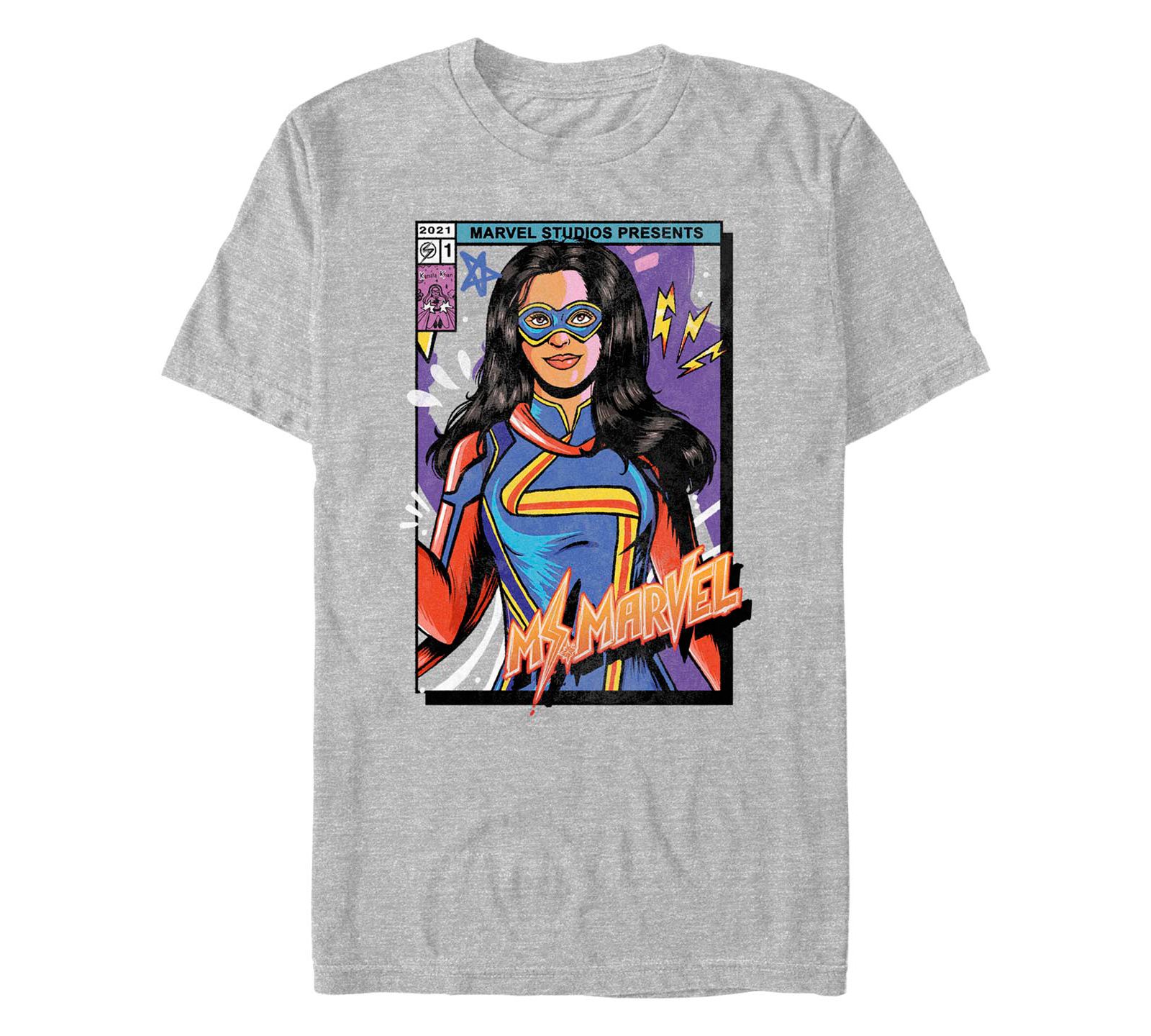 Men's Marvel Film Ms. Marvel Cover Short Sleeve T-shirt