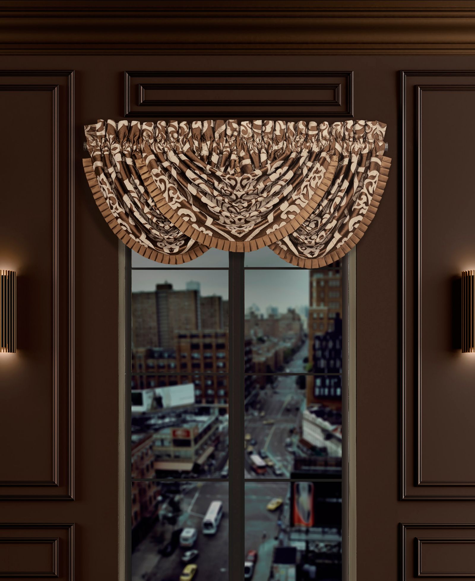 Декоративная занавеска J Queen New York Surano Waterfall Window Valance