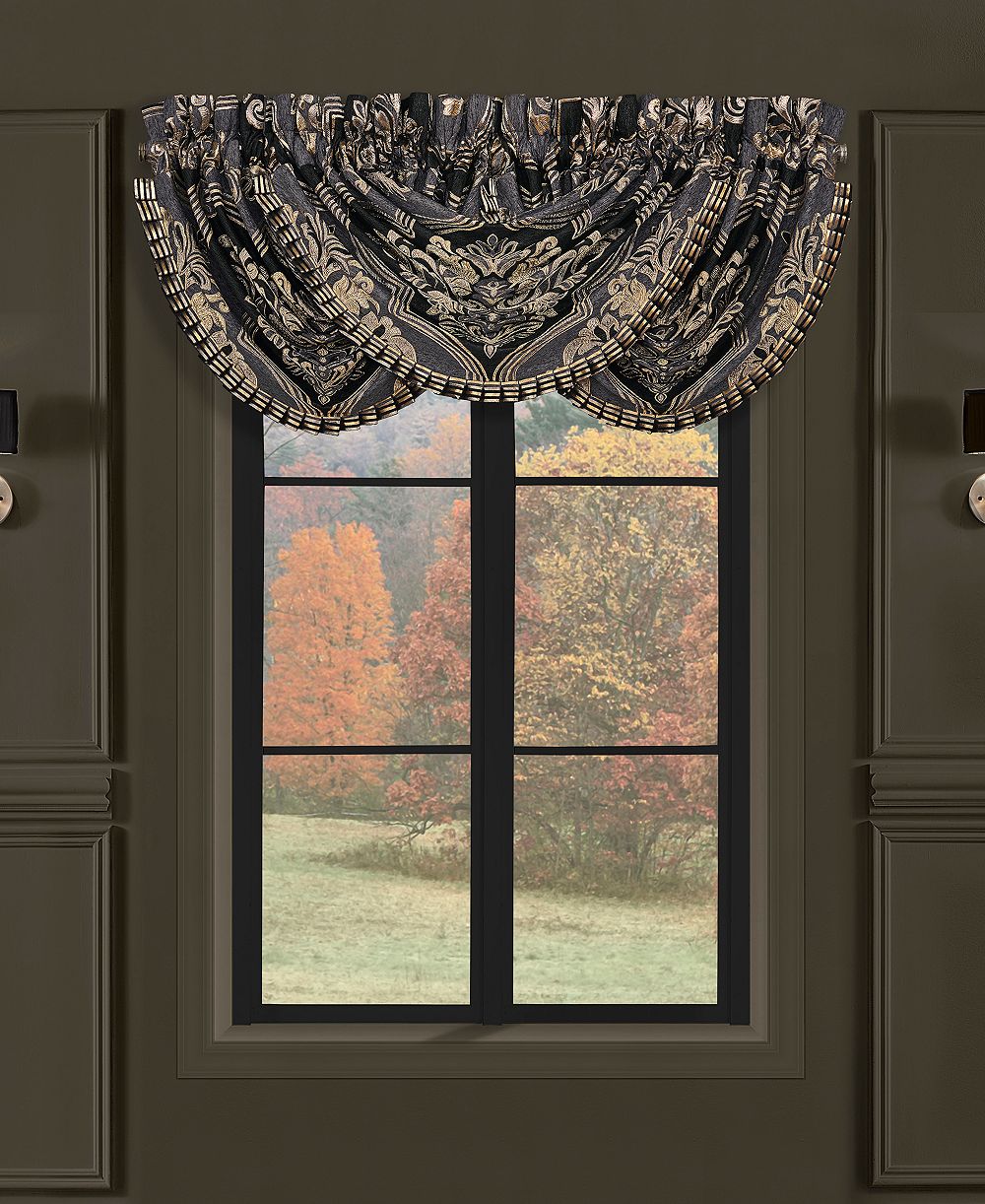 J Queen New York Savoy Waterfall Window Valance