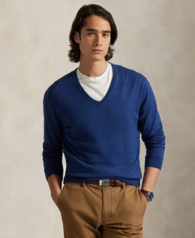 Мужской хлопковый джемпер Polo Ralph Lauren V-Neck