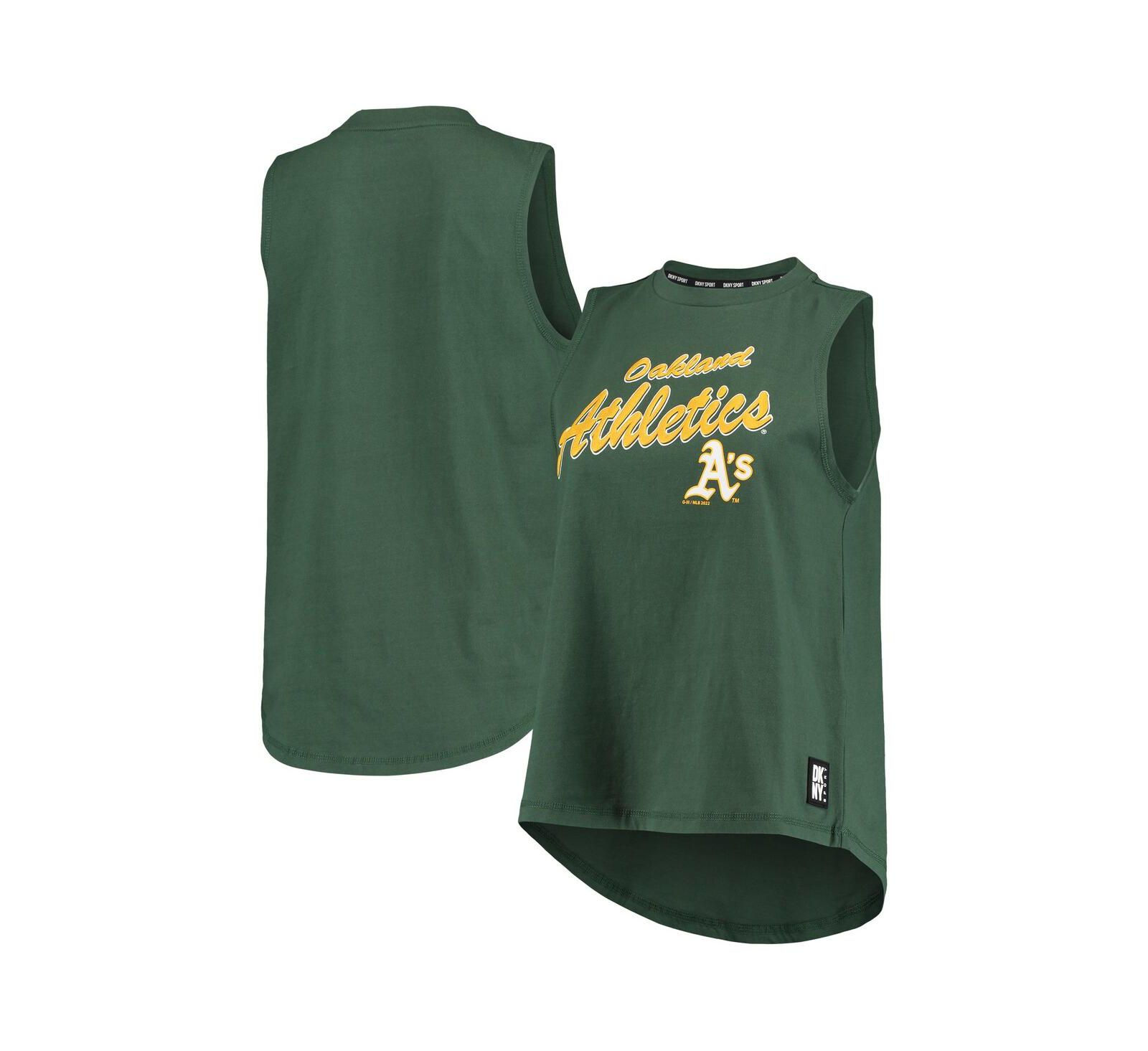 Топ DKNY Sport Women's Green Oakland Athletics Marcie Tank