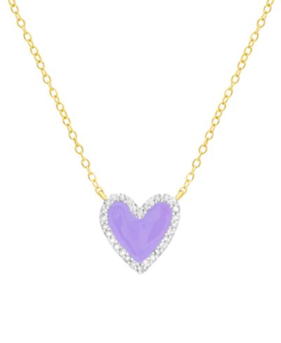Подвеска-кулон Macy's Heart "Loved" из золота 14k и серебра