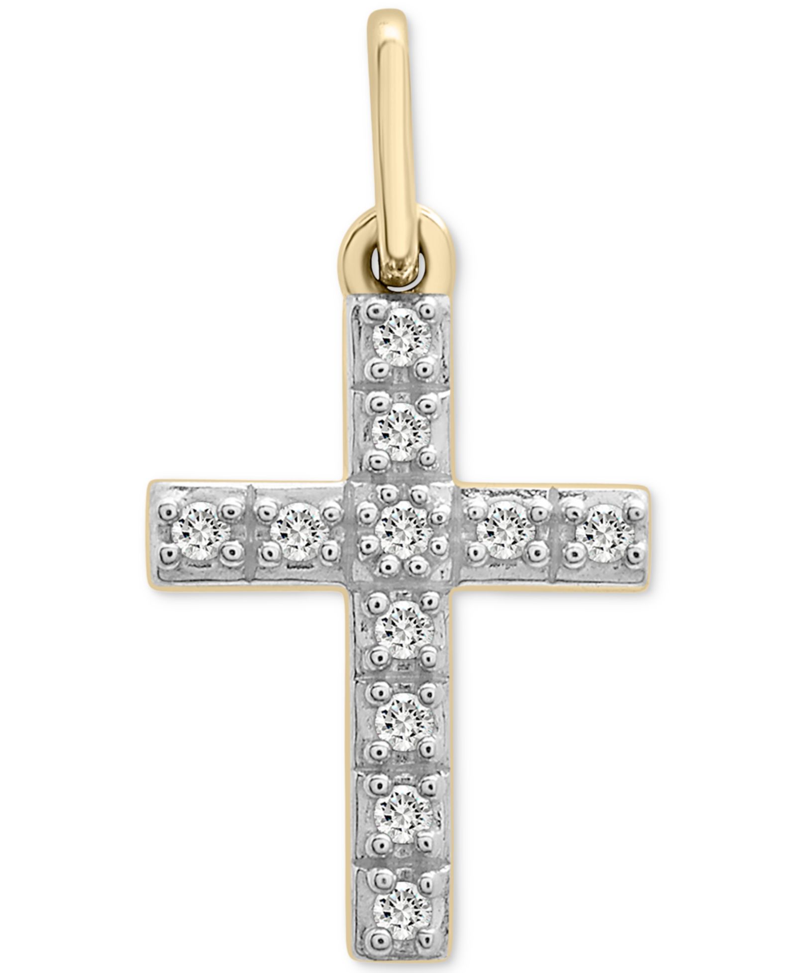 Подвеска Wrapped™ Diamond Cross Charm 1/20 ct. t.w. 10k Gold