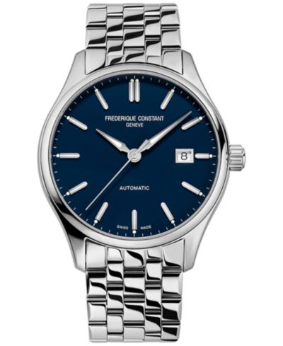 Frederique Constant Мужские швейцарские автоматические часы на стальном браслете, 40mm