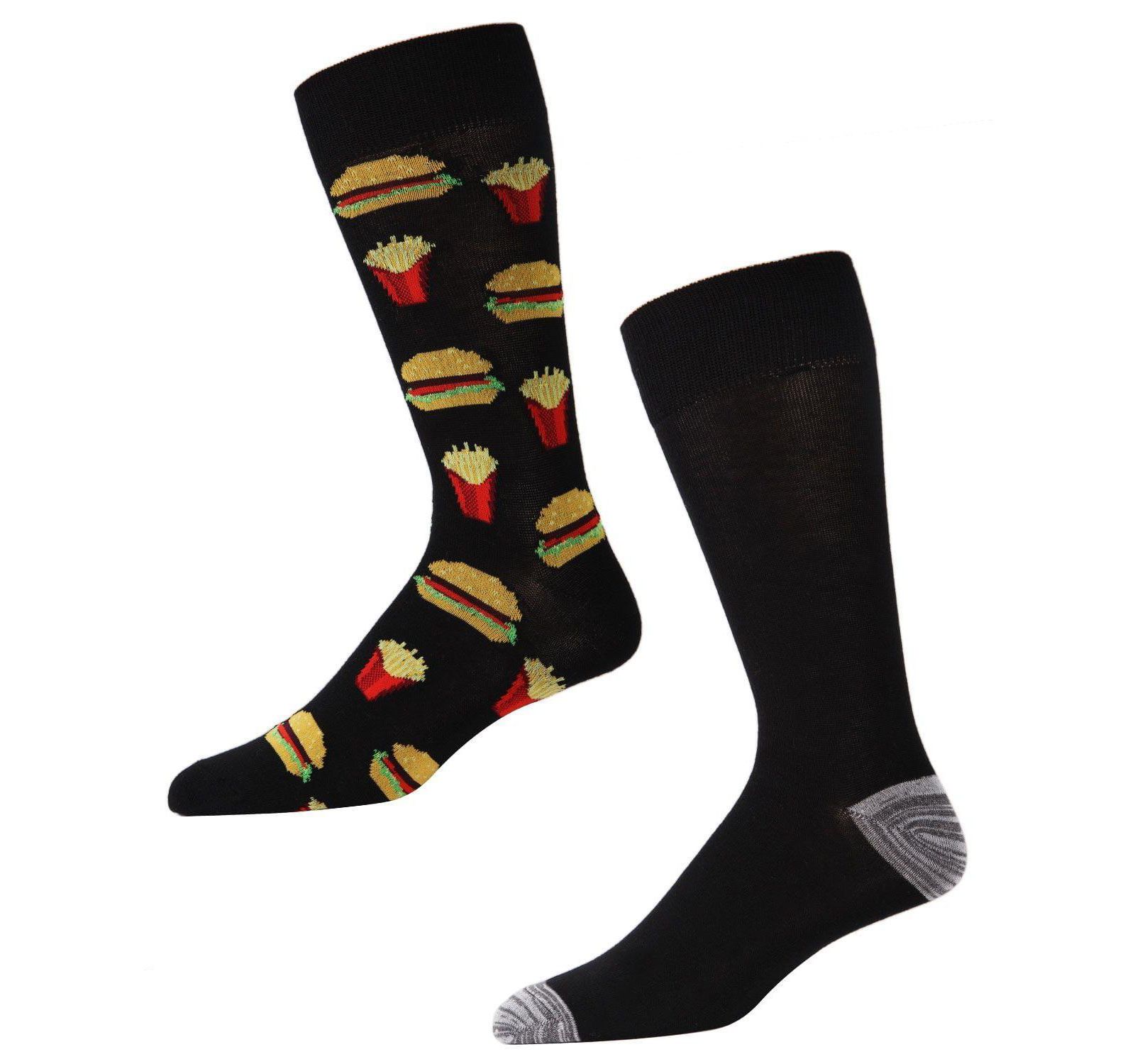 Men's Food Rayon From Bamboo Crew 2 Pair Pack Socks