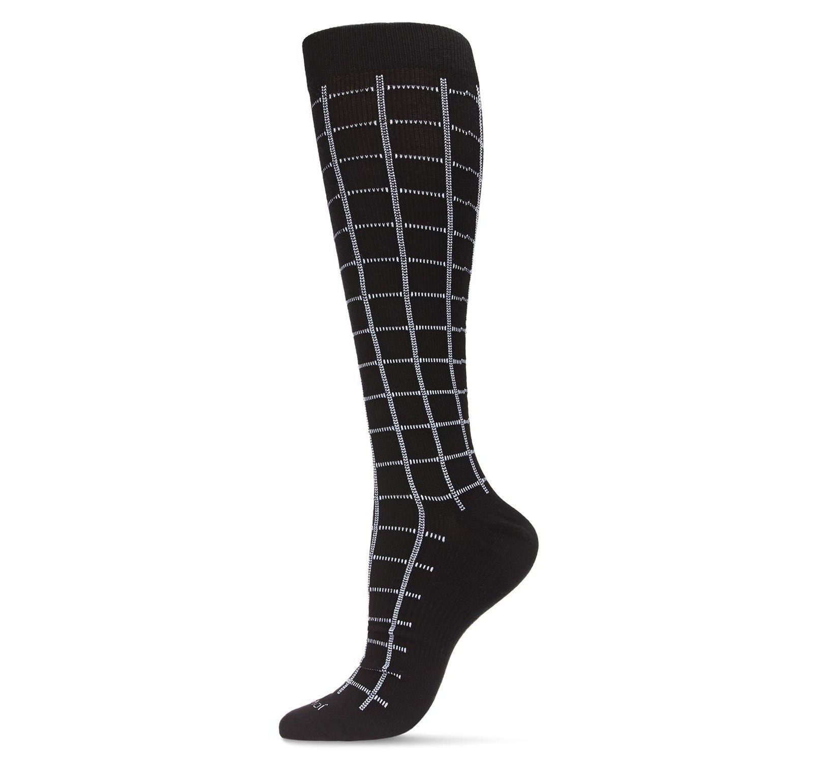 Men's Window Pane Cotton Compression Socks