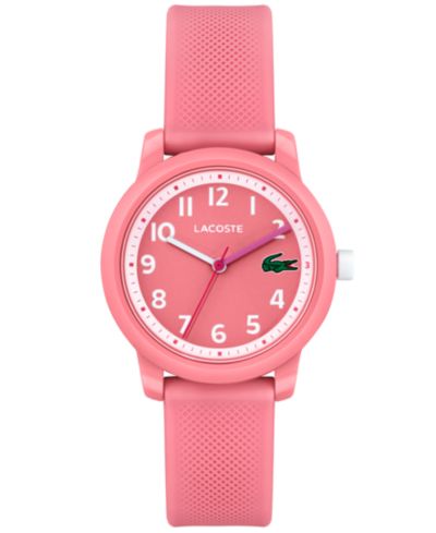 Lacoste Kids L.12.12 Pink Silicone Strap Watch 32mm, детские часы с силиконовым ремешком