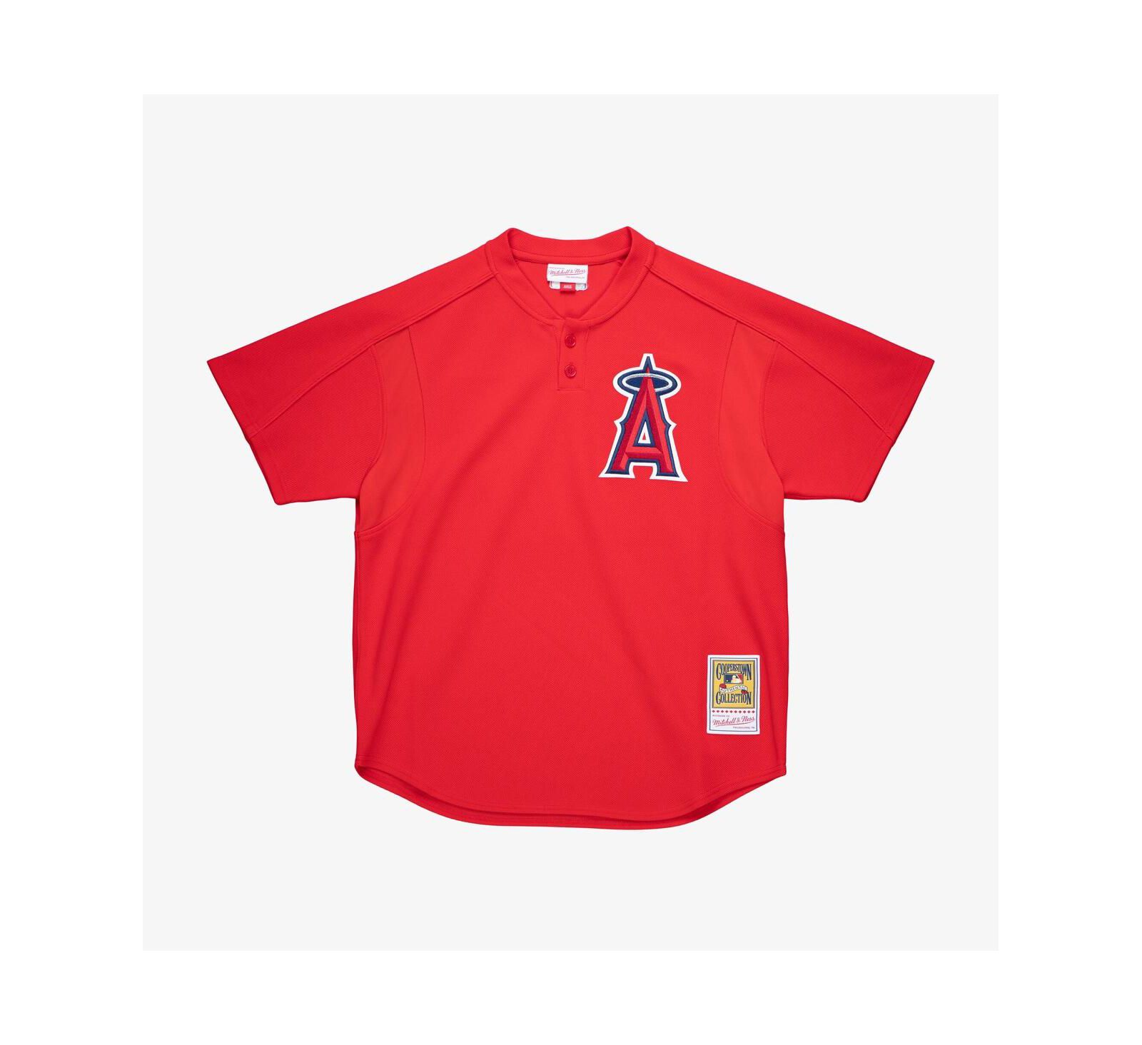 Мужская джерси Mitchell & Ness Vladimir Guerrero Red California Angels Authentic Batting Practice Jersey