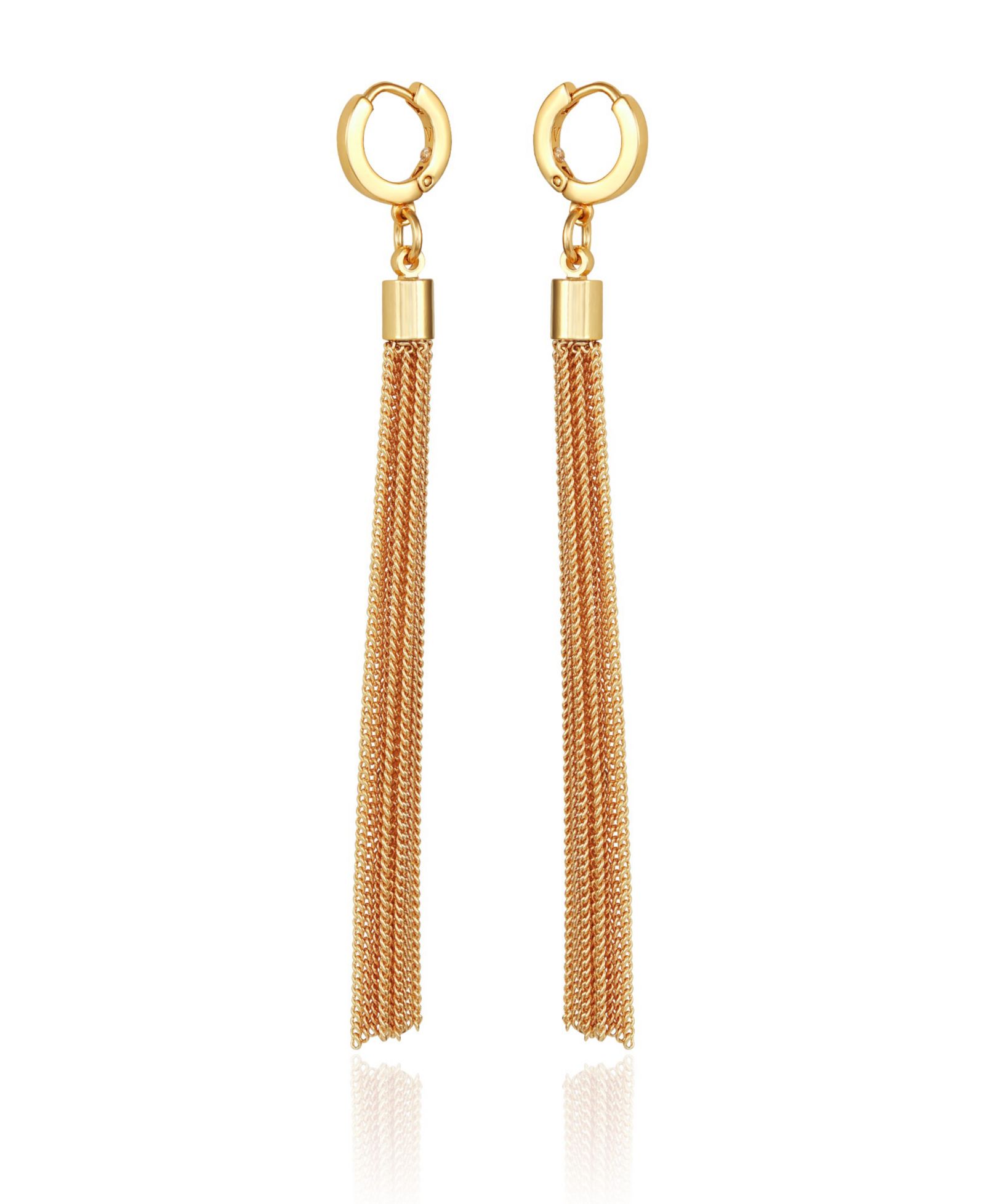 Vince Camuto Серьги-кольца с золотистым оттенком и кисточками