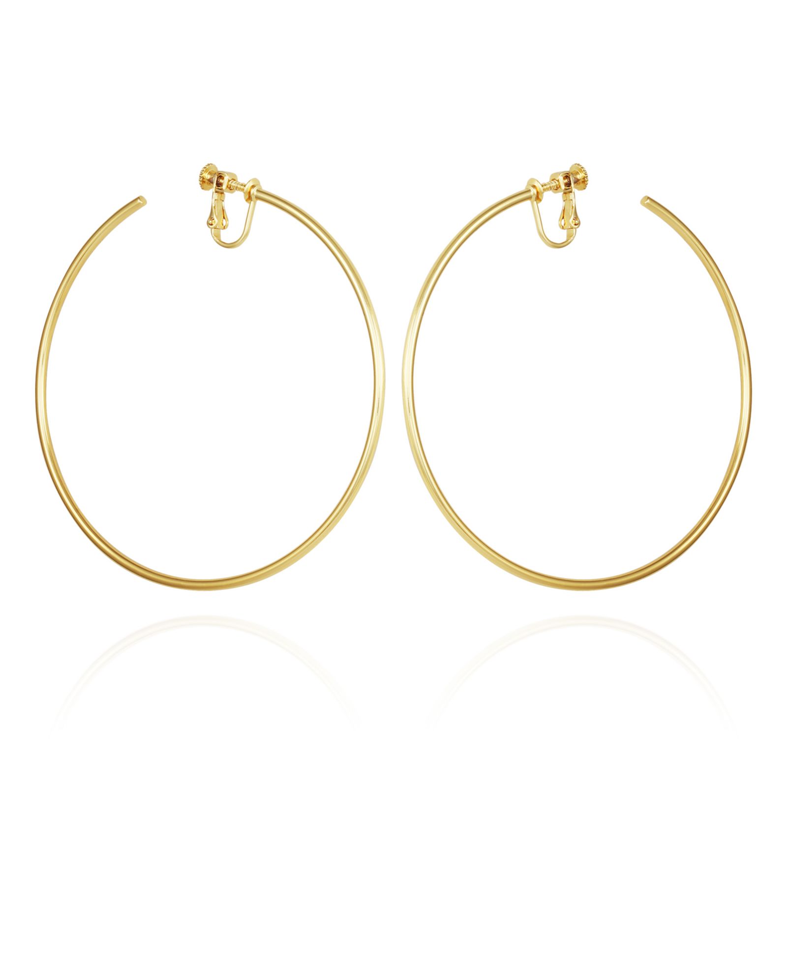 Золотистые серьги-кольца Vince Camuto XL с зажимом