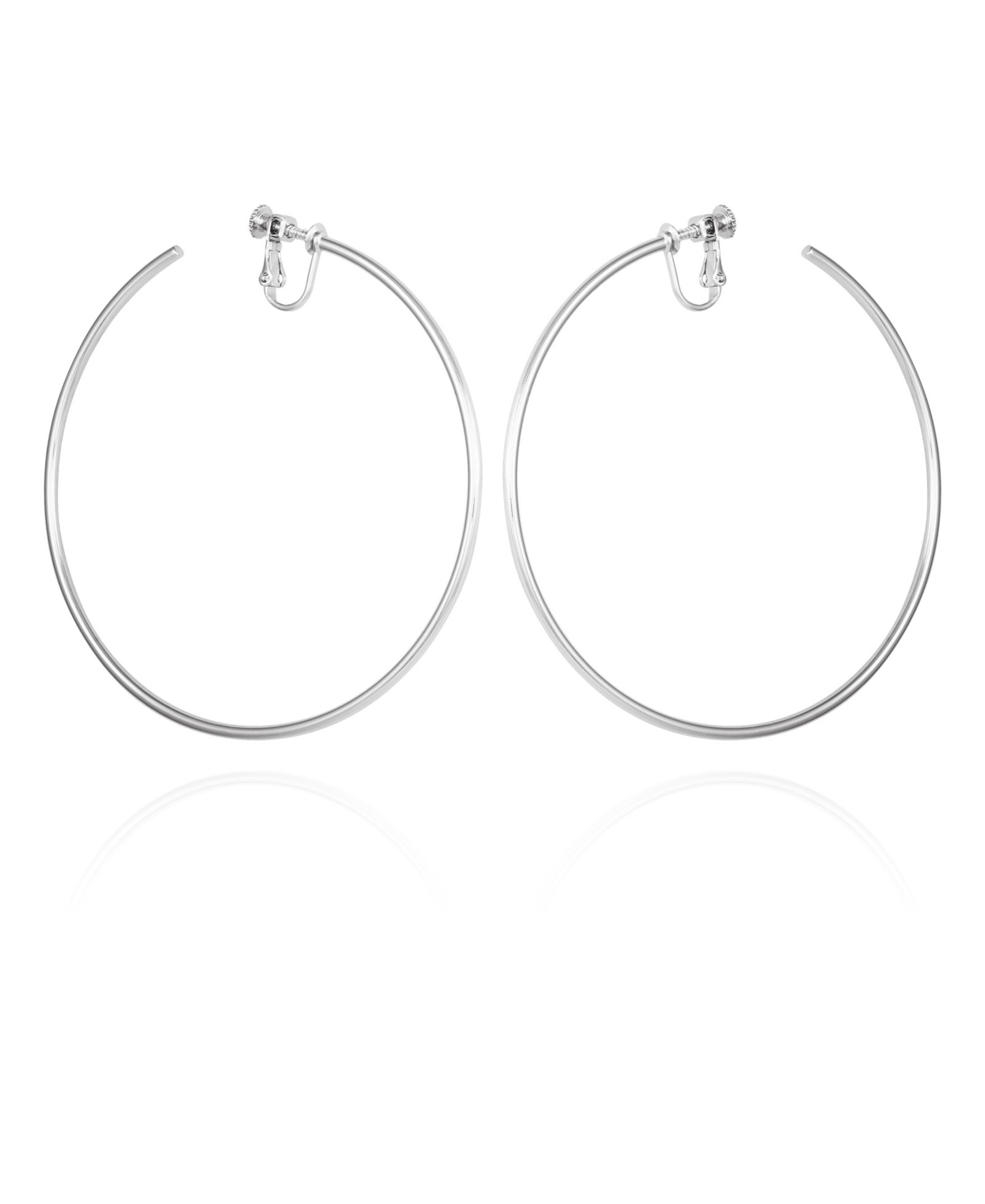 Vince Camuto серебристые серьги-кольца с зажимом Extra Large
