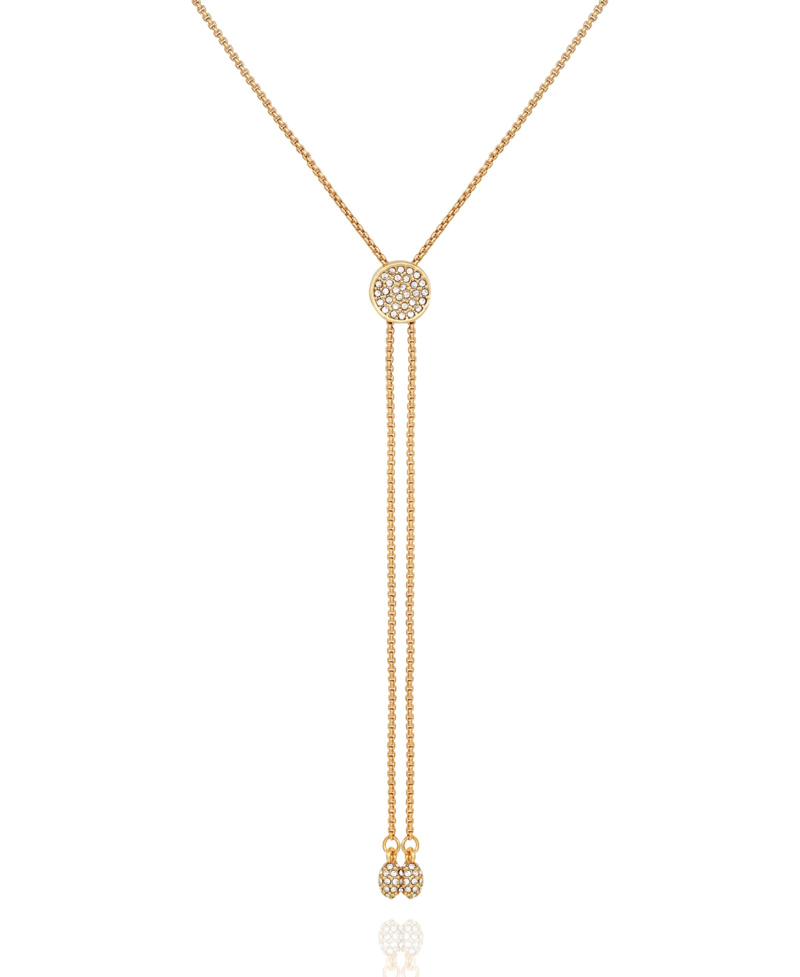 Ожерелье-боло Vince Camuto Gold-Tone Pave Slider