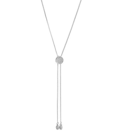 Vince Camuto Серебристое ожерелье-чокер Pave Slider Bolo</div>{