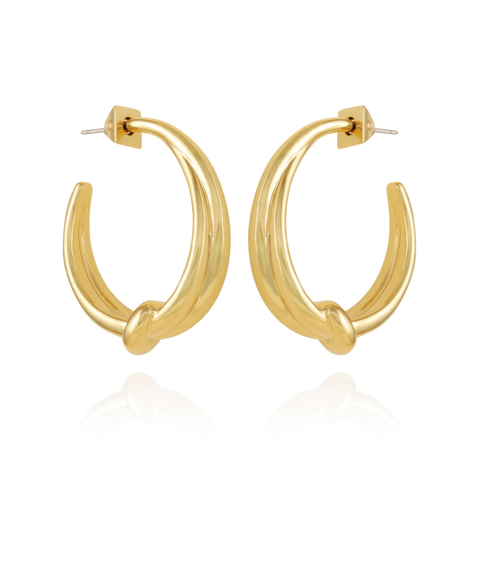 Vince Camuto Серьги Gold-Tone Open Knotted Hoop C