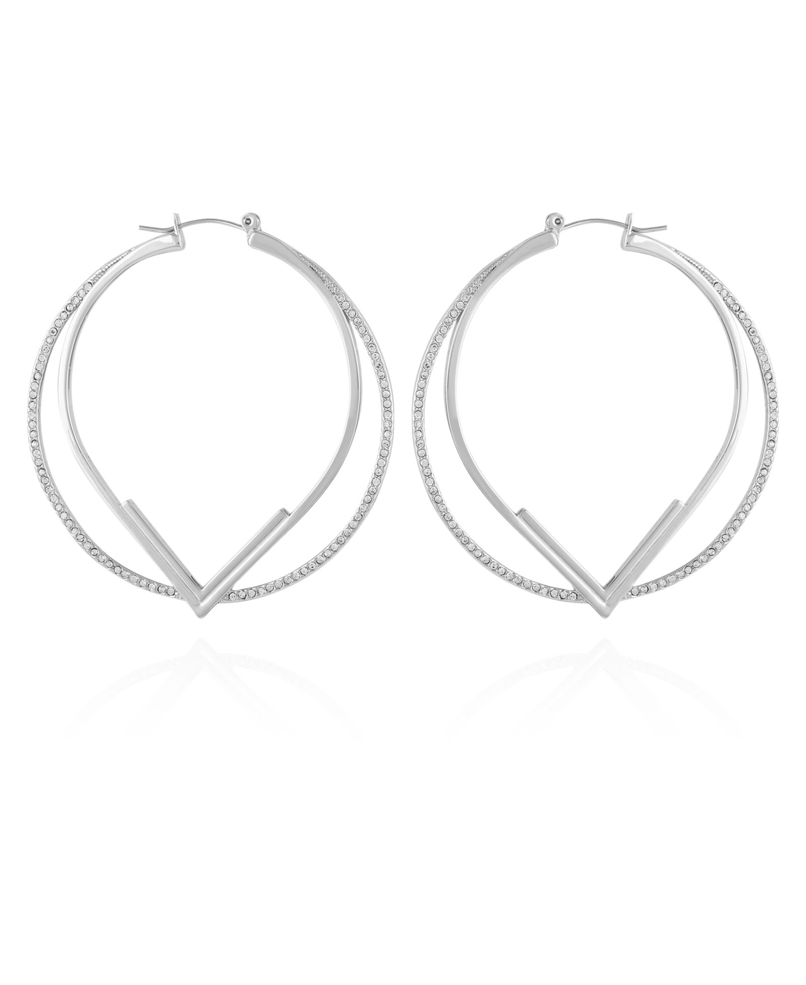 Серьги-кольца Vince Camuto Pave Hoop