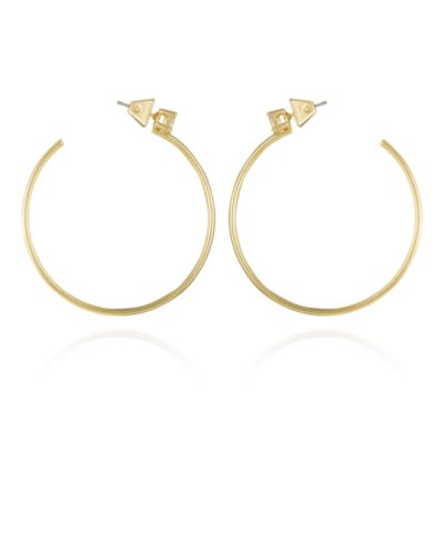 Серьги-кольца Vince Camuto с фианитами, золотистого цвета