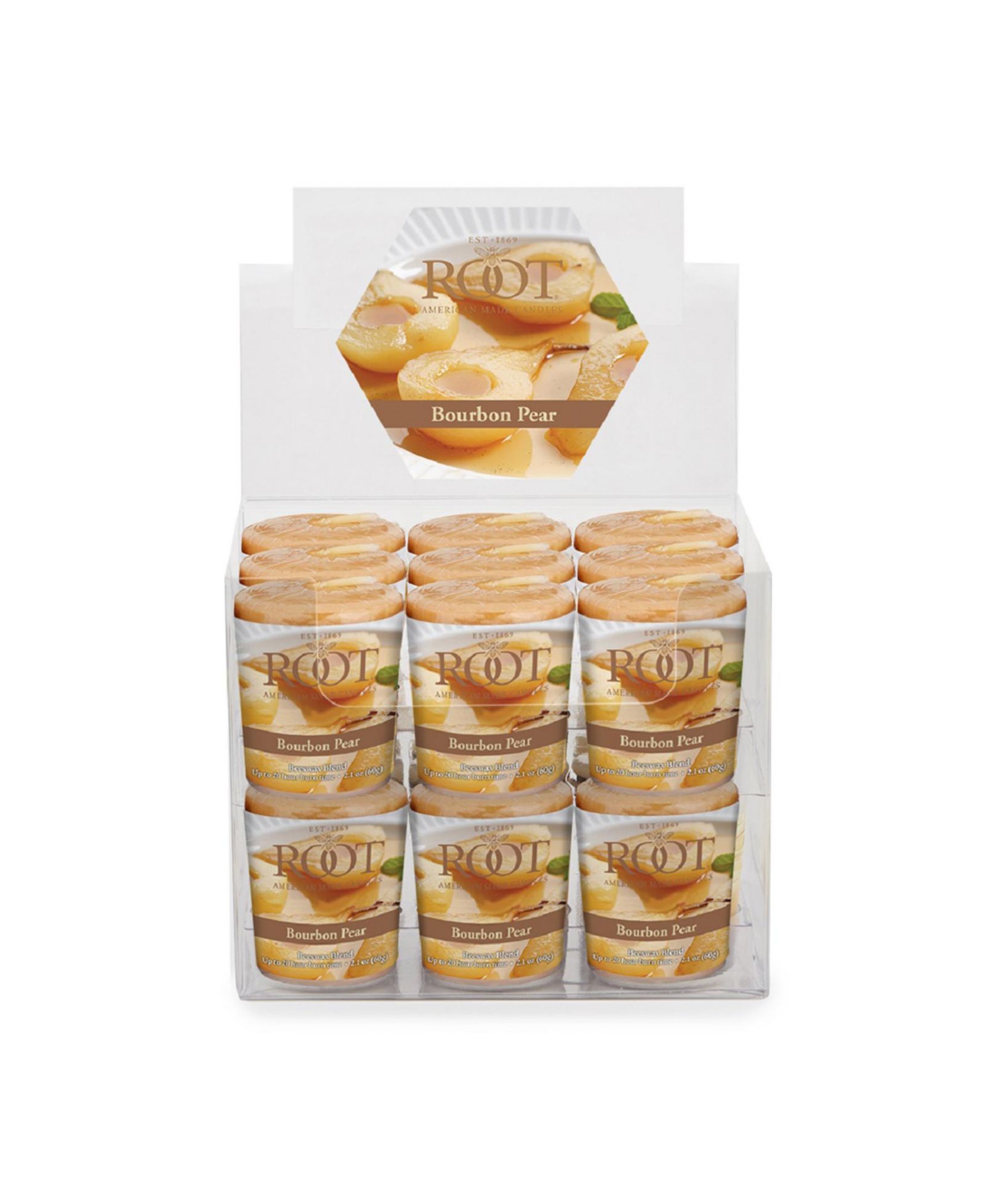 ROOT CANDLES набор ароматических свечей Bourbon Pear, 18 шт., 20 часов горения