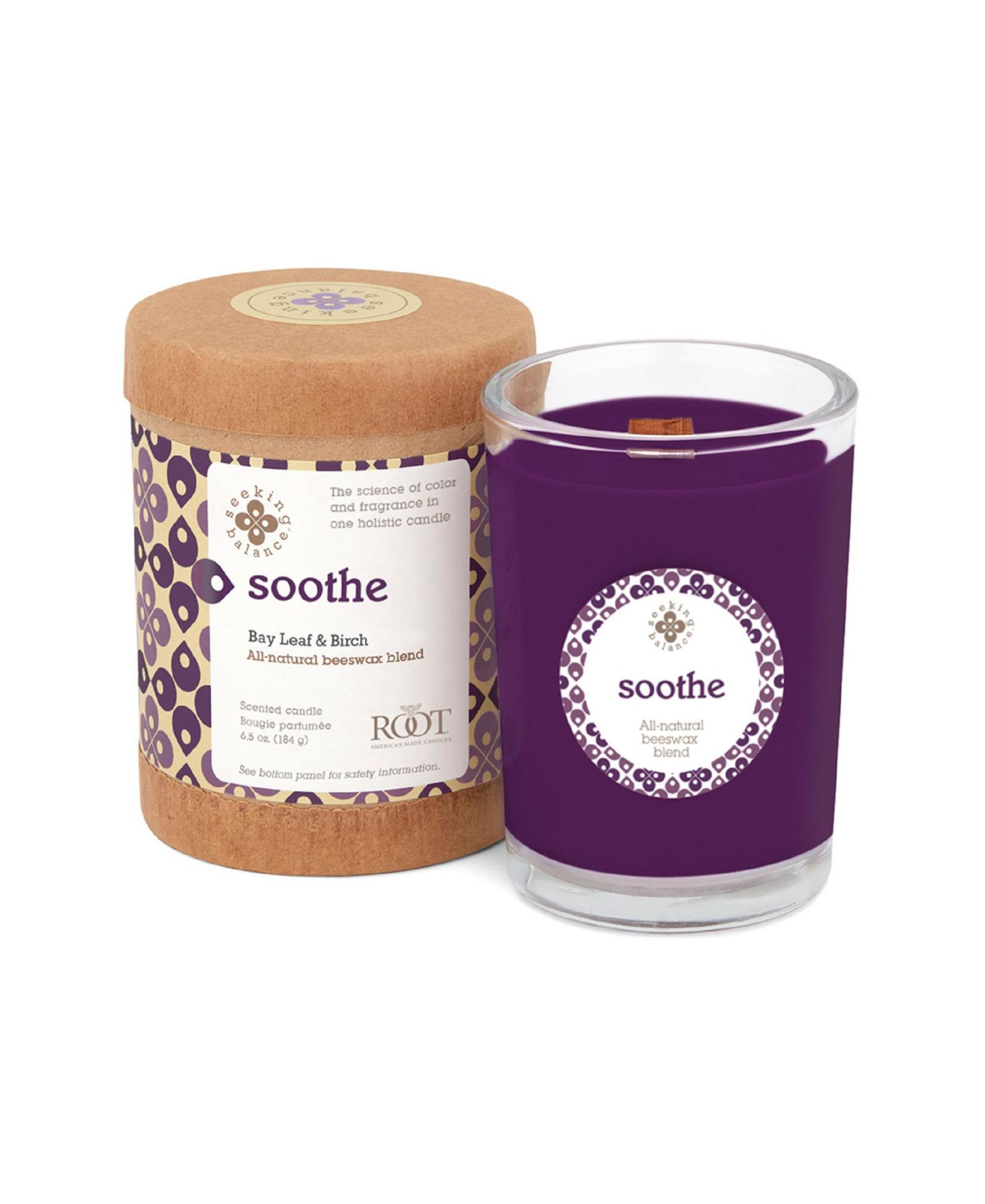 ROOT CANDLES Ароматическая свеча Seeking Balance Soothe Bay Leaf Birch Spa 6.5 oz