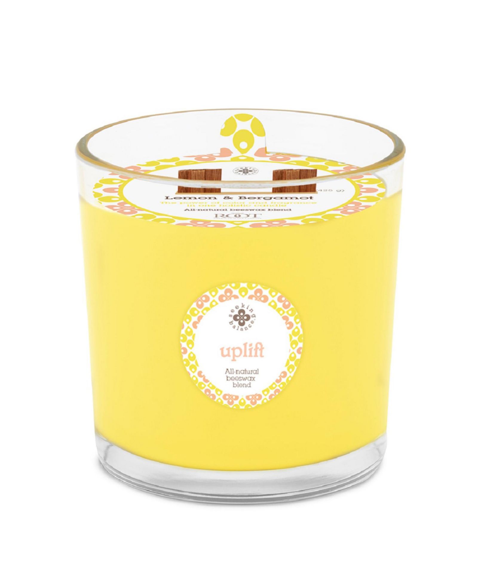 Ароматическая свеча Seeking Balance 2 Wick Uplift Lemon Bergamot Spa 12 oz