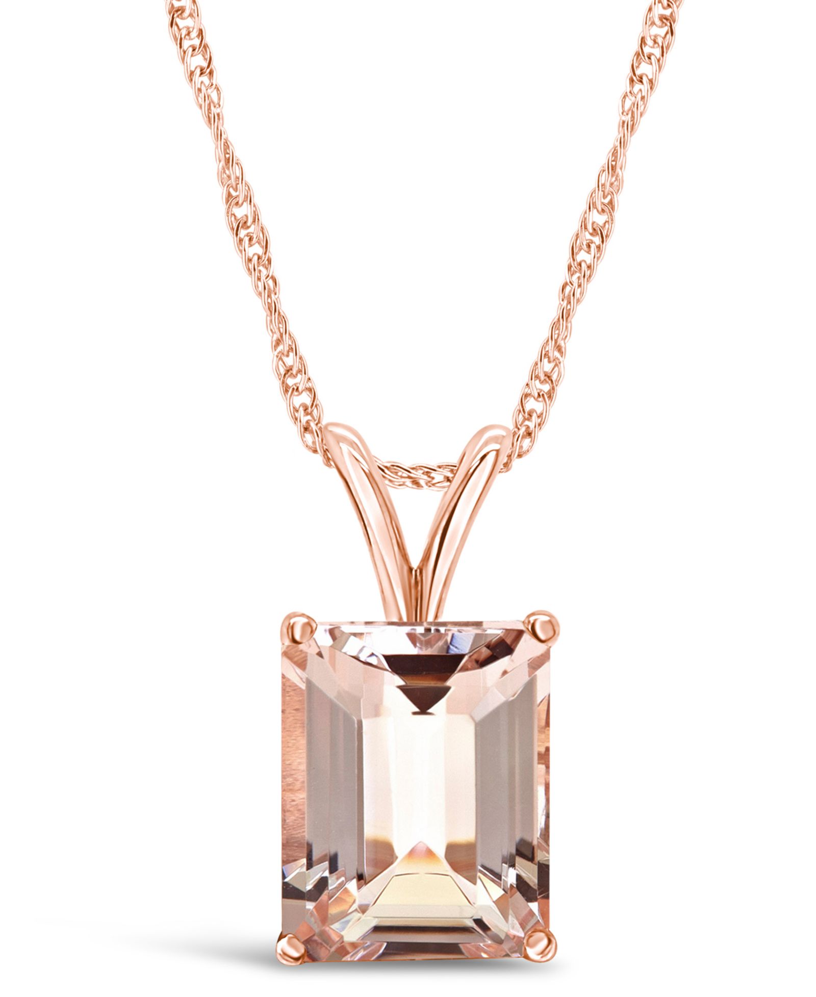 Подвеска с розовым кварцем 14K Rose Gold (3 ct. t.w.)