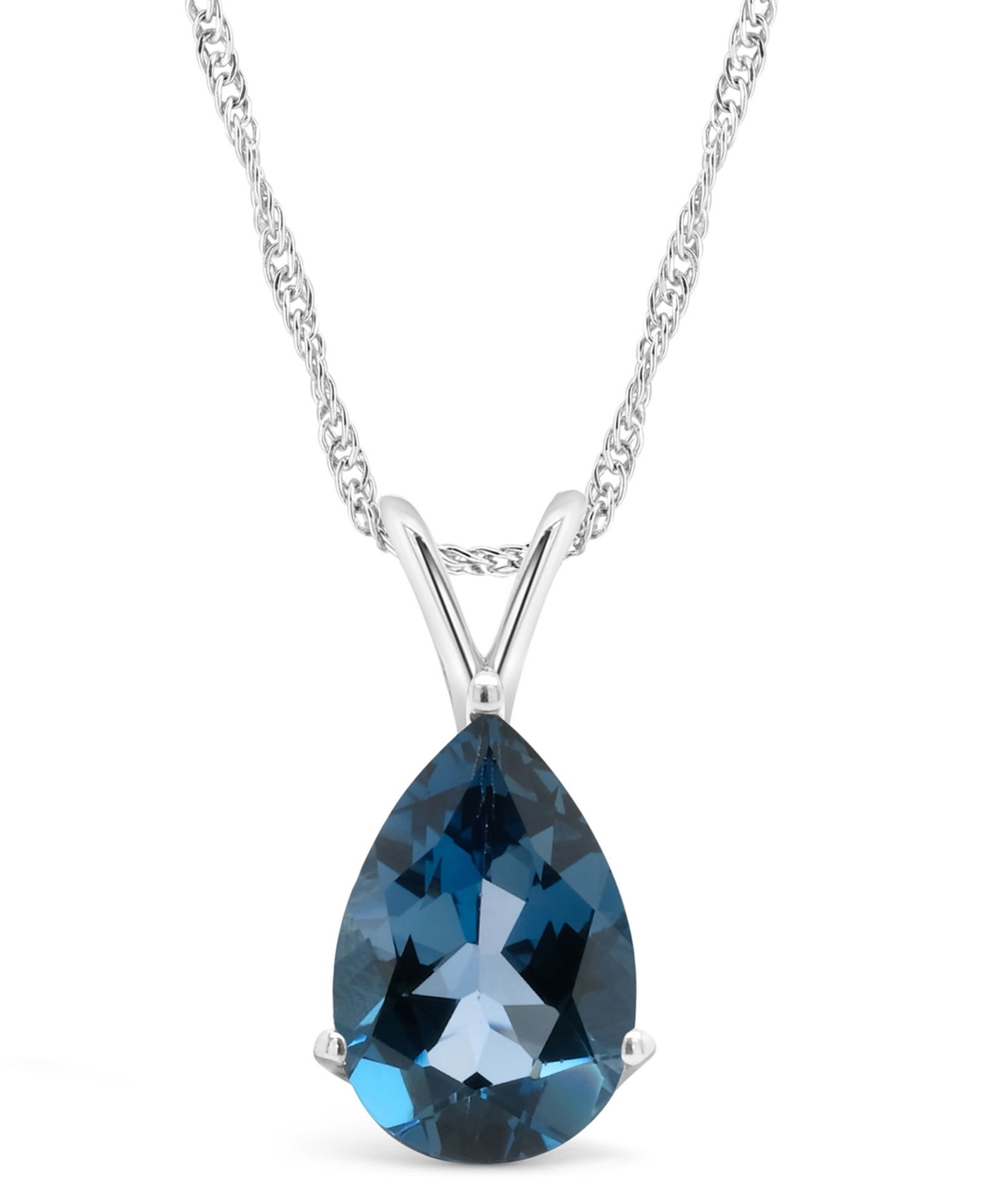 Подвеска-ожерелье Macy's London Topaz (3-5/8 ct. t.w.) в 14K White Gold