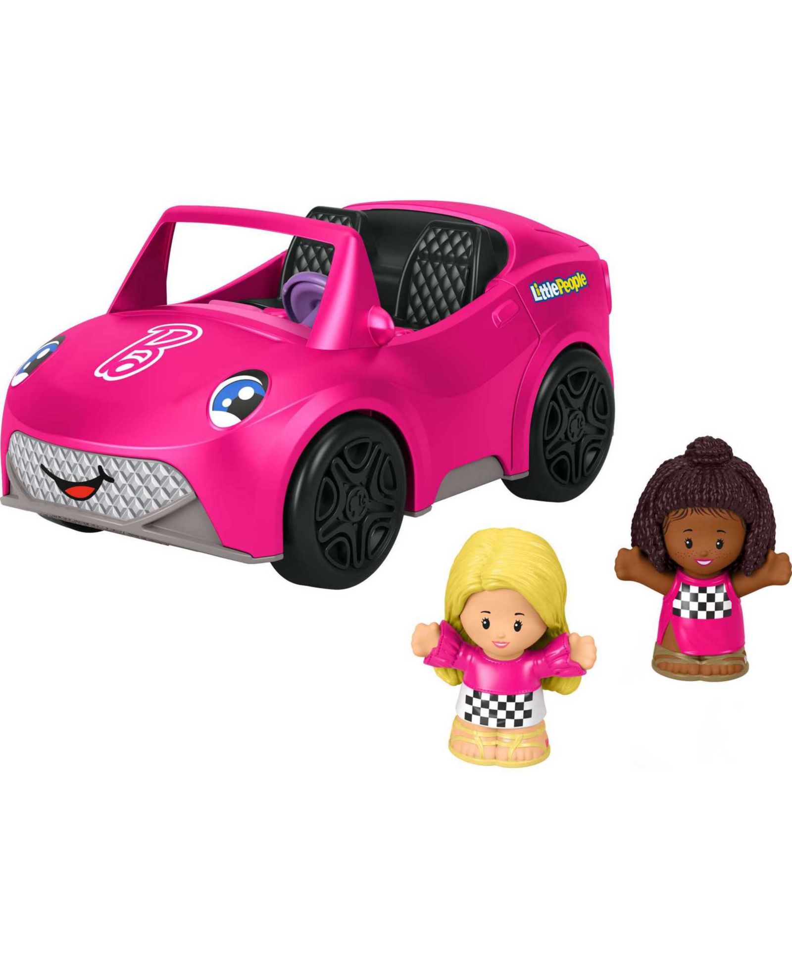 Fisher-Price Barbie Little People Push-Along Convertible Toy Car, 3-Piece Set