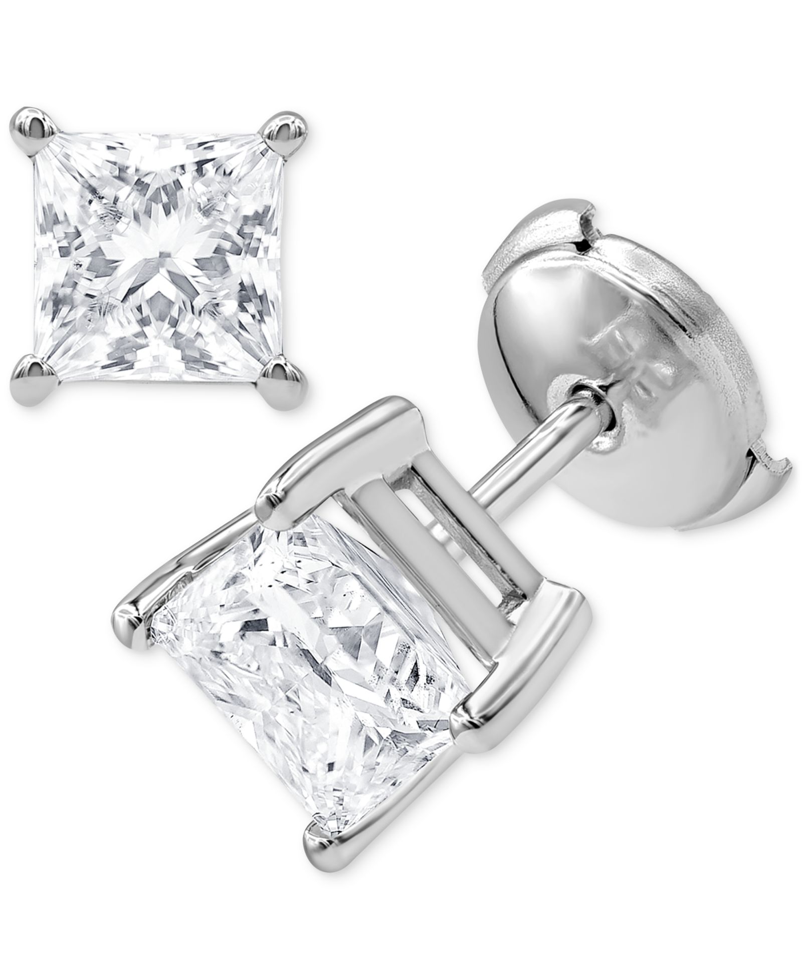 Certified Lab Grown Diamond Princess Stud Earrings (3 ct. t.w.) in 14k Gold