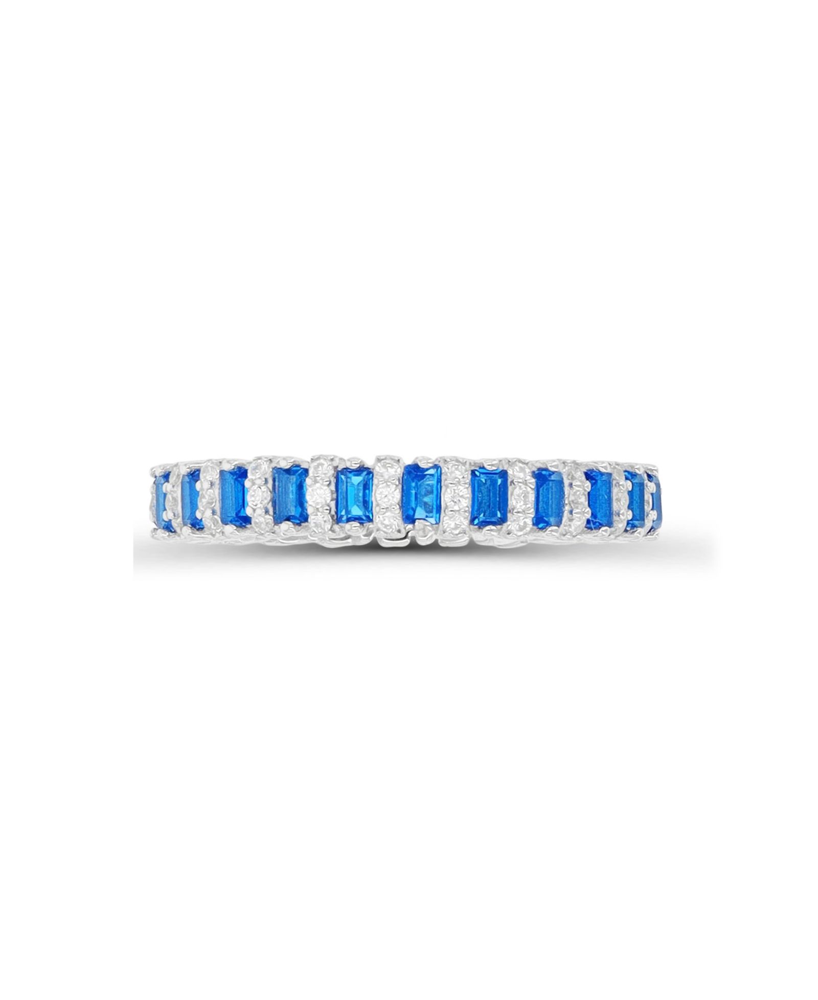 Кольцо Eternity из серебра с Spinel и Cubic Zirconia