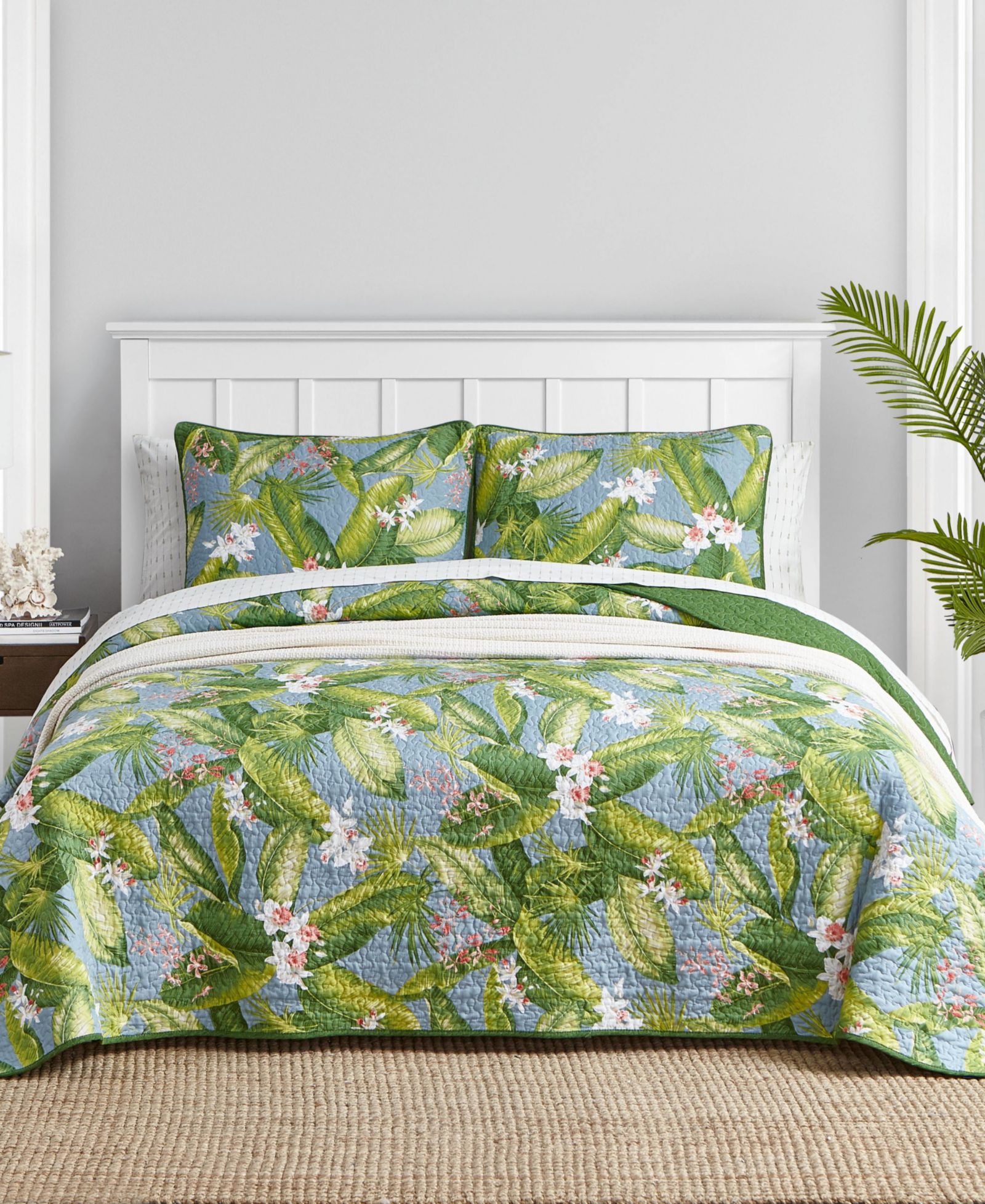Tommy Bahama Home Aregada Dock Reversible 2 Piece Quilt Set, Twin