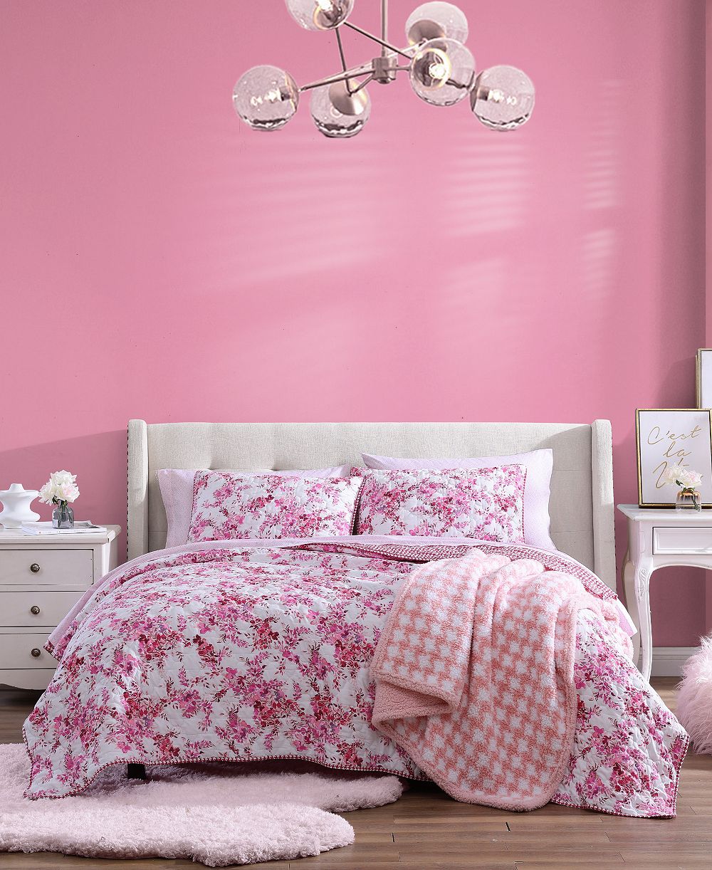 Комплект постельного белья Betsey Johnson Floral Vineyard, 3 предмета, King