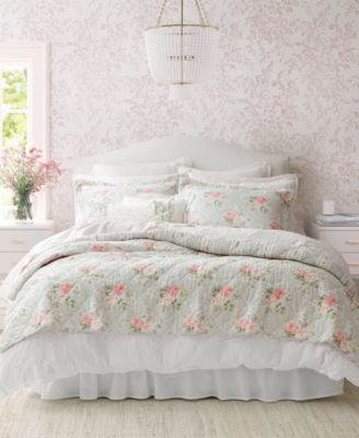 Комплект из 3-х покрывал Laura Ashley Melany Cotton Reversible, Full/Queen