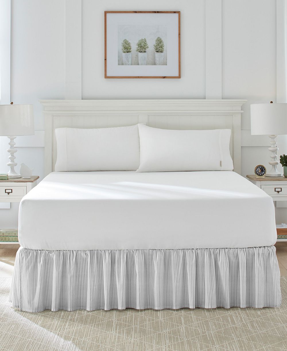 Фурбур с оборками Laura Ashley Ticking Stripe, Twin
