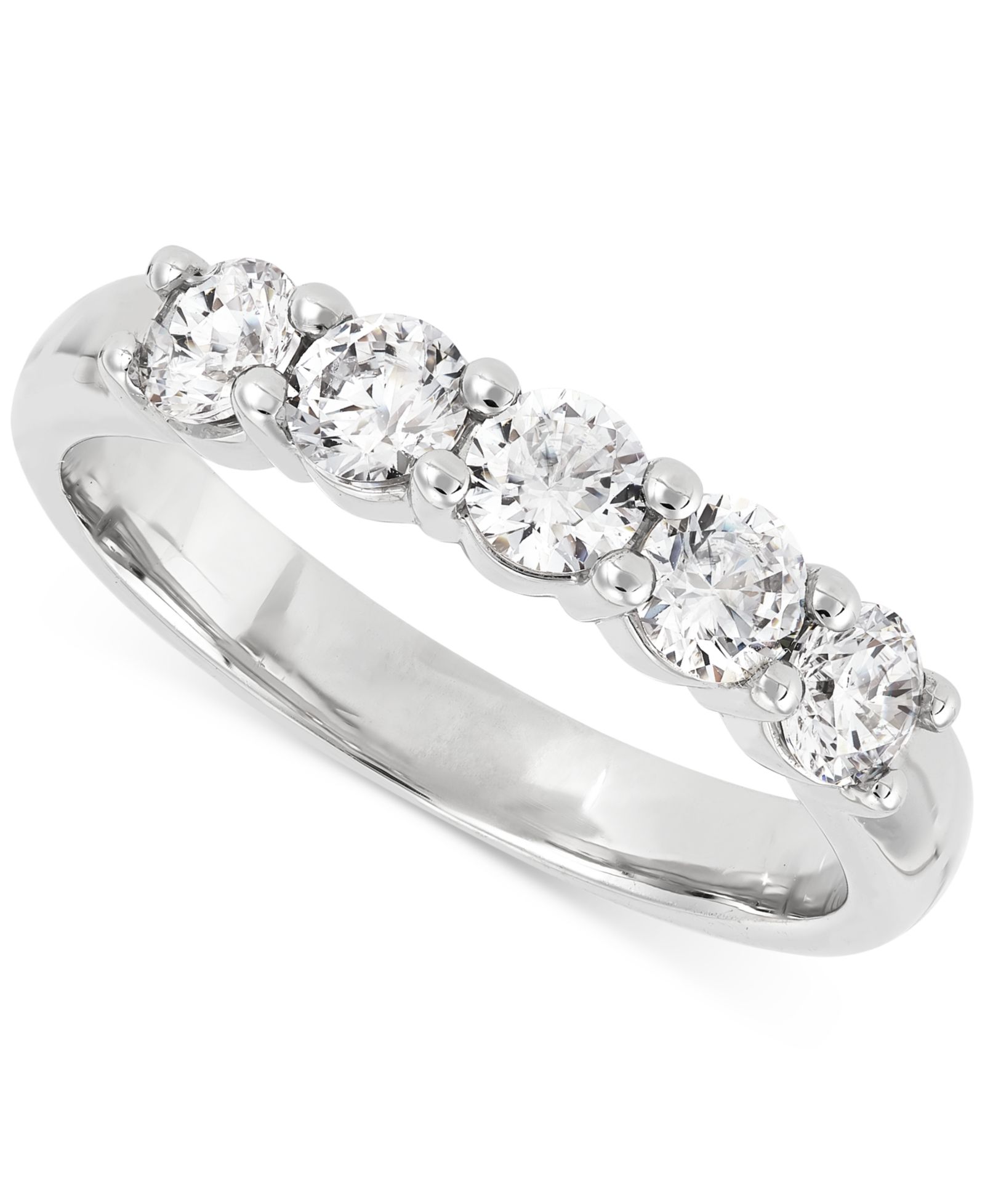 Кольцо с лабораторным бриллиантом IGI Certified Lab Grown Diamond Band (1 ct. t.w.) в 14k White Gold