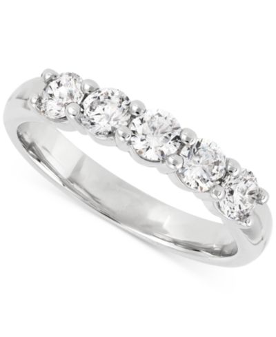 Кольцо с лабораторным бриллиантом IGI Certified Lab Grown Diamond Band (1 ct. t.w.) в 14k White Gold