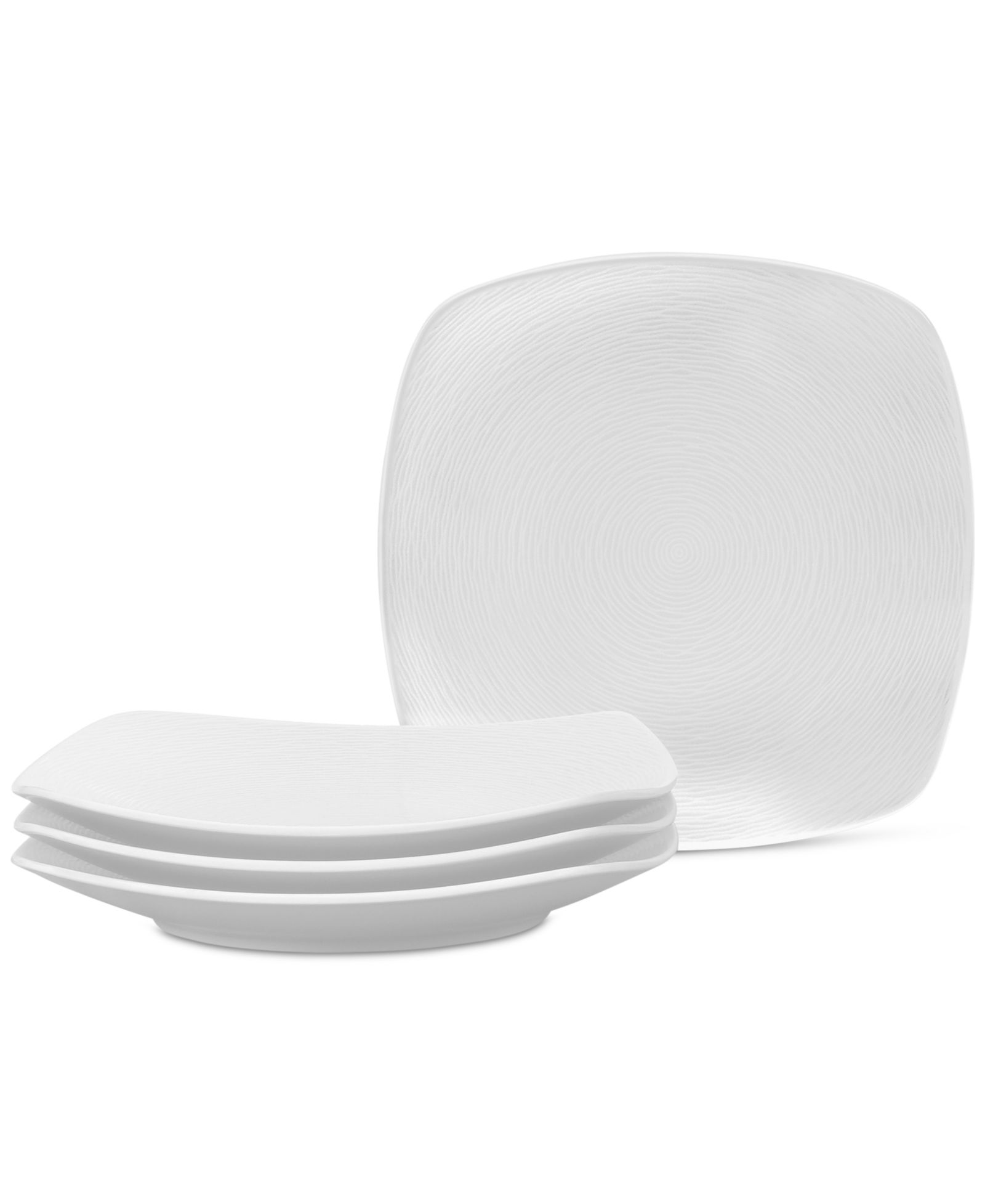 Noritake Swirl Square Salad Plates, Set of 4