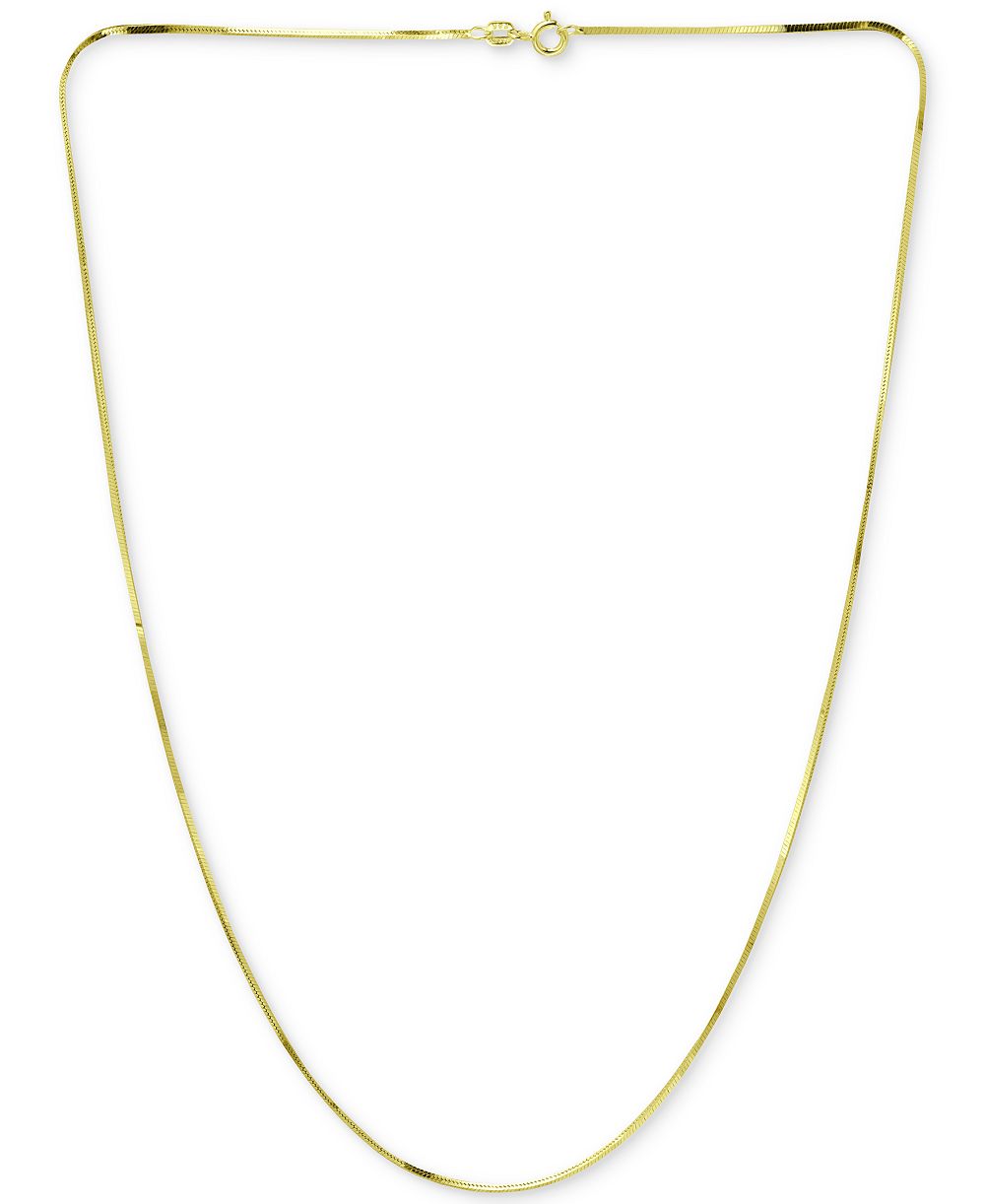 Цепочка Giani Bernini Square Snake Link 20" 18k Gold-Plated Sterling Silver