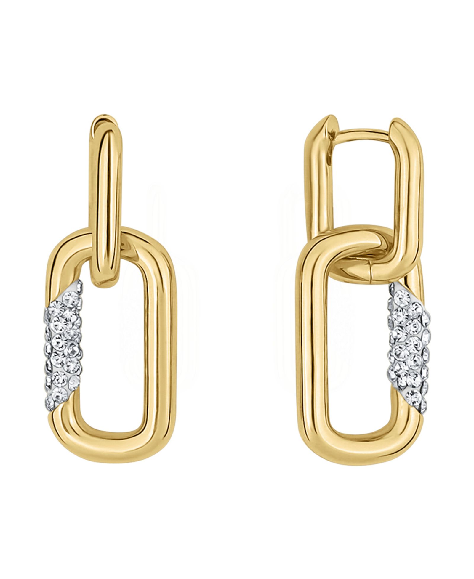 And Now This Серьги Crystal Hinged Hoop with Interlocked Drop