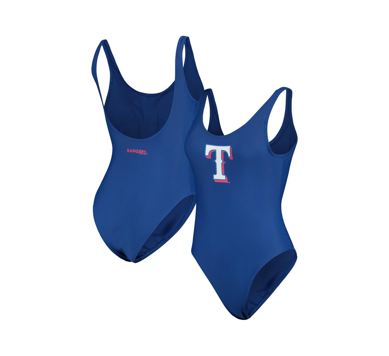 Women's G-III 4Her by Carl Banks Royal Texas Rangers Making Waves One-Piece Swimsuit