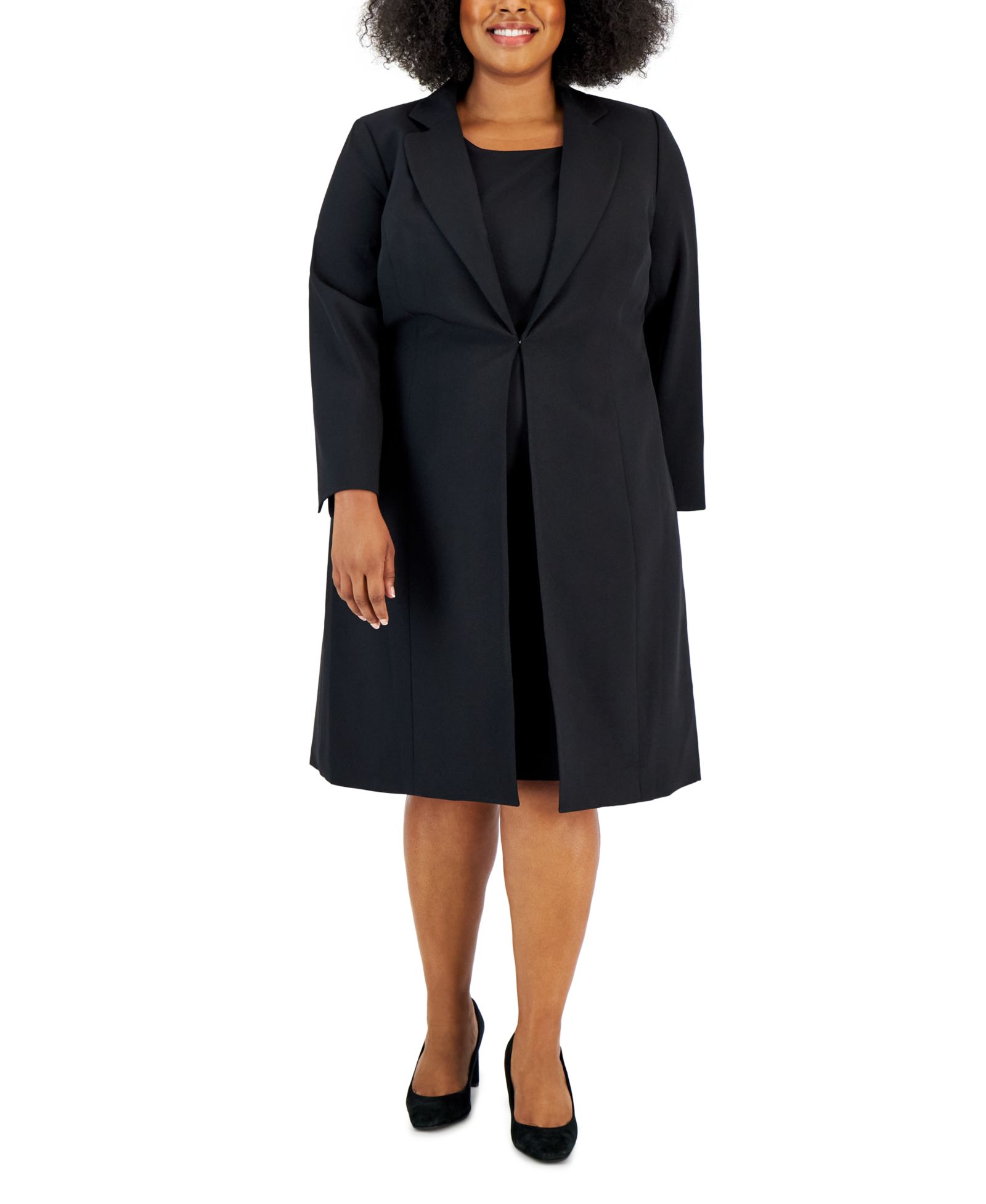 Костюм Le Suit Plus Size Topper Jacket & Sheath 2 Piece Dress Suit